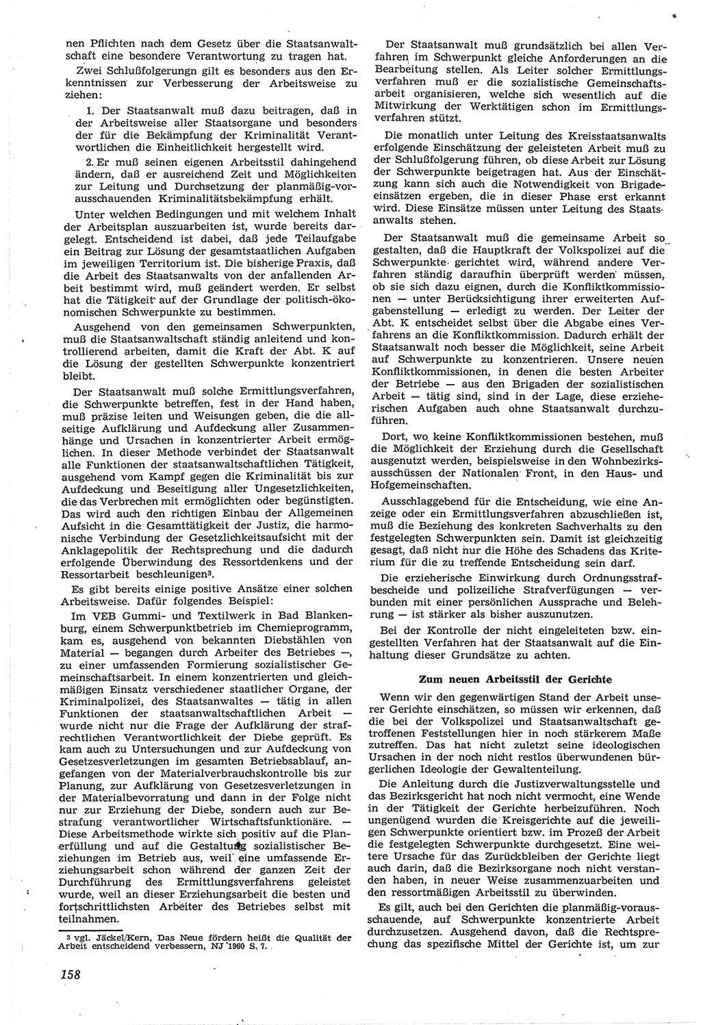 Neue Justiz (NJ), Zeitschrift für Recht und Rechtswissenschaft [Deutsche Demokratische Republik (DDR)], 14. Jahrgang 1960, Seite 158 (NJ DDR 1960, S. 158)