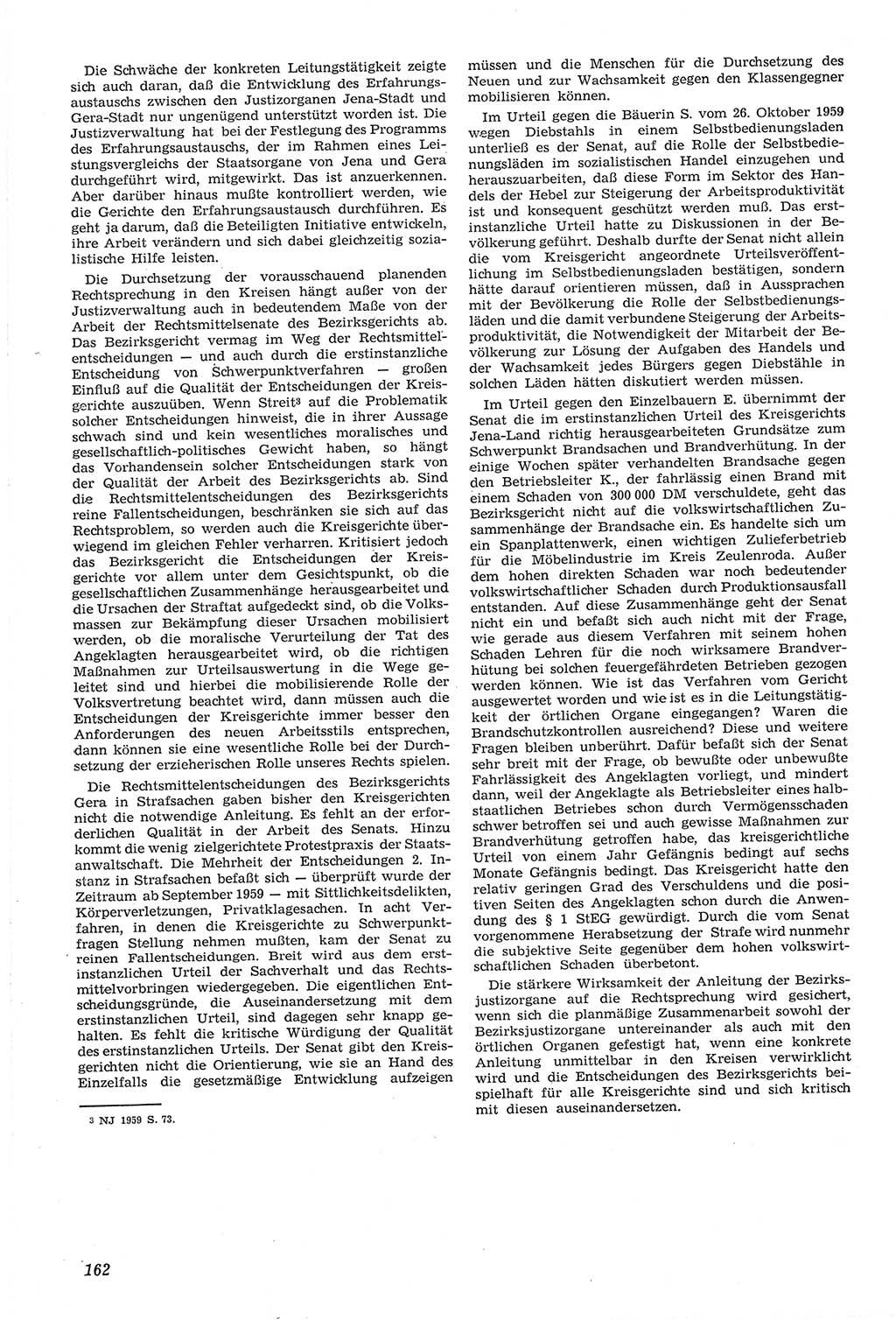 Neue Justiz (NJ), Zeitschrift für Recht und Rechtswissenschaft [Deutsche Demokratische Republik (DDR)], 14. Jahrgang 1960, Seite 162 (NJ DDR 1960, S. 162)