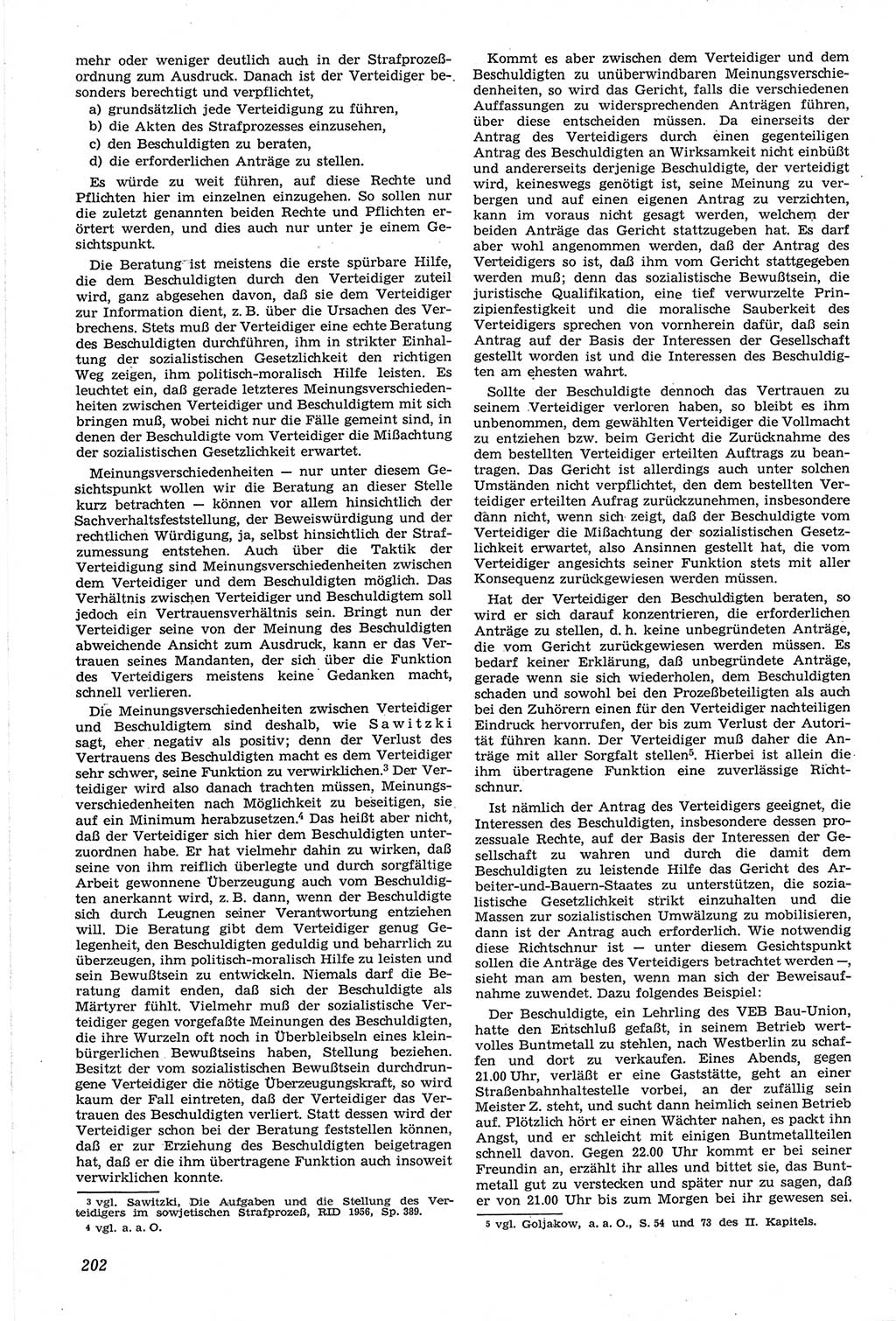 Neue Justiz (NJ), Zeitschrift für Recht und Rechtswissenschaft [Deutsche Demokratische Republik (DDR)], 14. Jahrgang 1960, Seite 202 (NJ DDR 1960, S. 202)