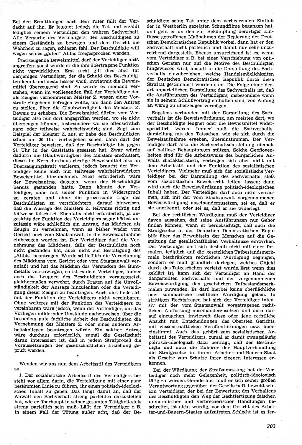 Neue Justiz (NJ), Zeitschrift für Recht und Rechtswissenschaft [Deutsche Demokratische Republik (DDR)], 14. Jahrgang 1960, Seite 203 (NJ DDR 1960, S. 203)