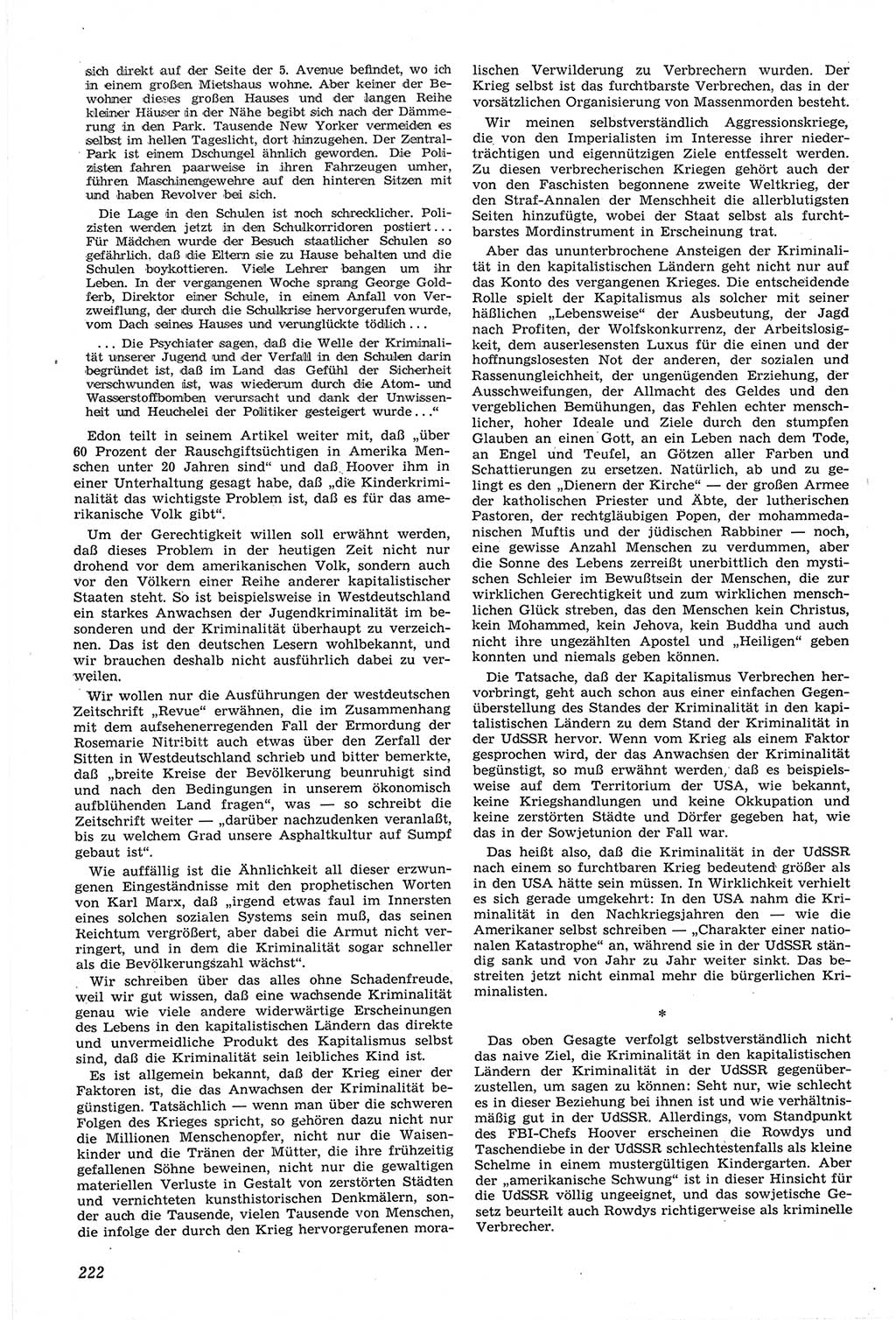 Neue Justiz (NJ), Zeitschrift für Recht und Rechtswissenschaft [Deutsche Demokratische Republik (DDR)], 14. Jahrgang 1960, Seite 222 (NJ DDR 1960, S. 222)