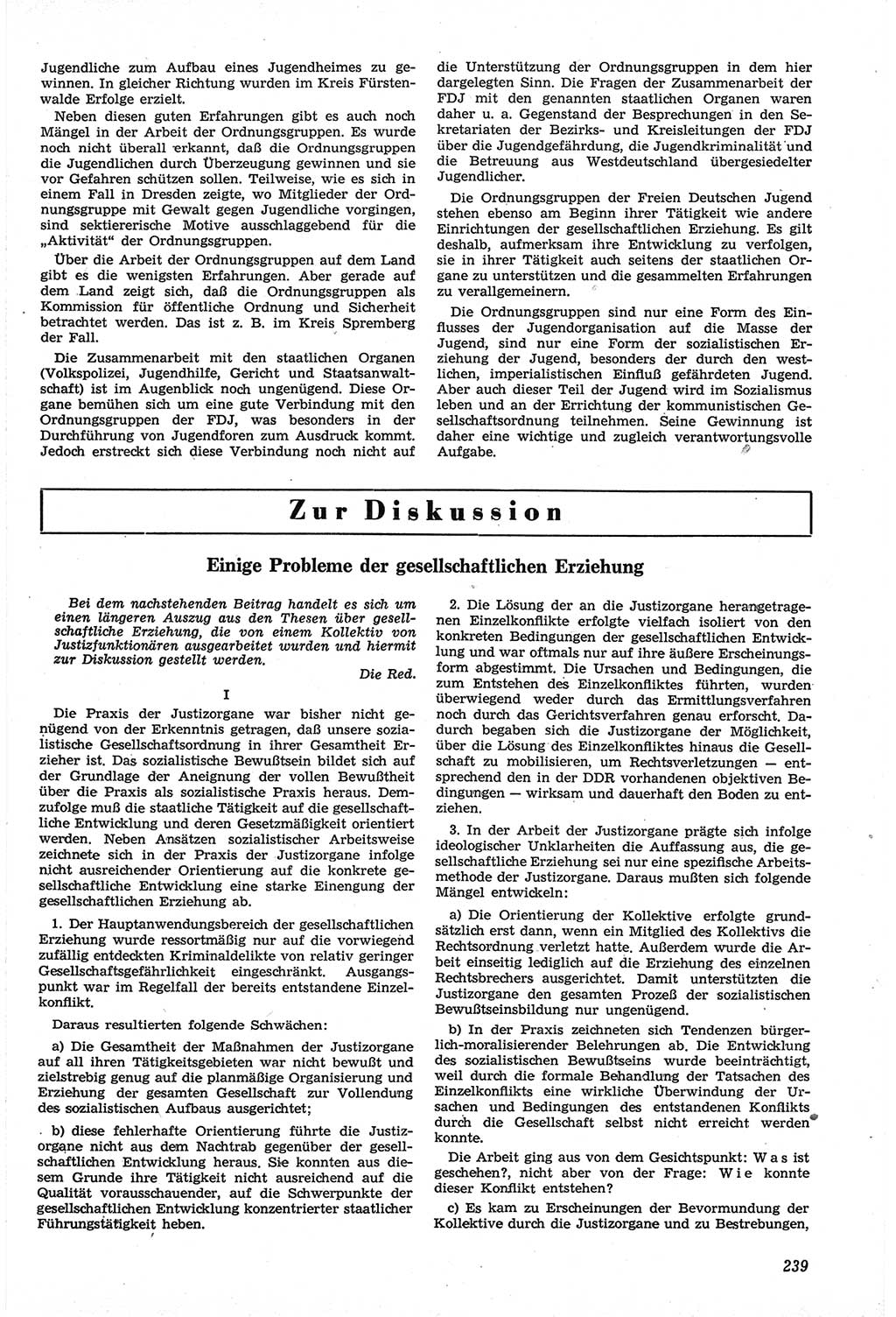 Neue Justiz (NJ), Zeitschrift für Recht und Rechtswissenschaft [Deutsche Demokratische Republik (DDR)], 14. Jahrgang 1960, Seite 239 (NJ DDR 1960, S. 239)