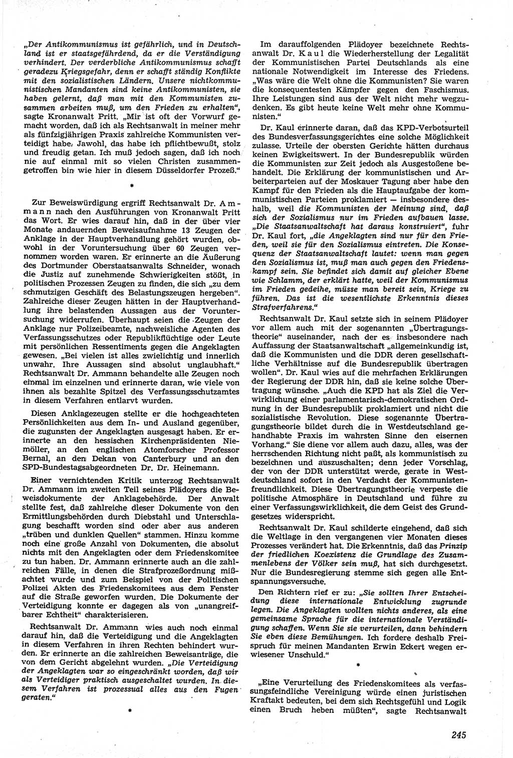 Neue Justiz (NJ), Zeitschrift für Recht und Rechtswissenschaft [Deutsche Demokratische Republik (DDR)], 14. Jahrgang 1960, Seite 245 (NJ DDR 1960, S. 245)