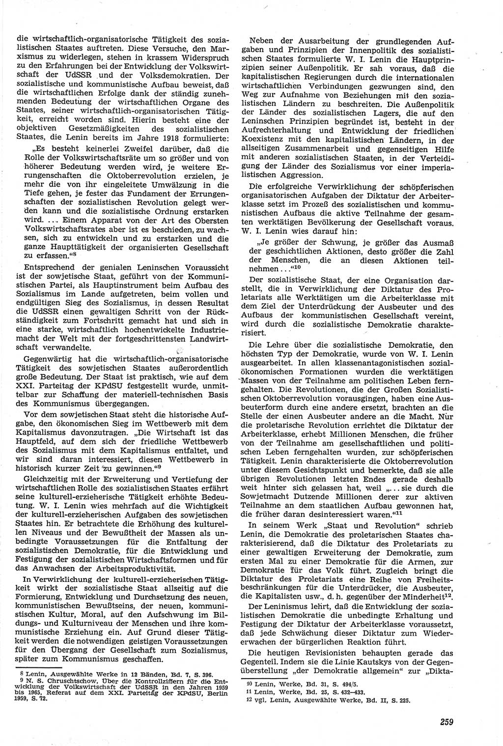 Neue Justiz (NJ), Zeitschrift für Recht und Rechtswissenschaft [Deutsche Demokratische Republik (DDR)], 14. Jahrgang 1960, Seite 259 (NJ DDR 1960, S. 259)