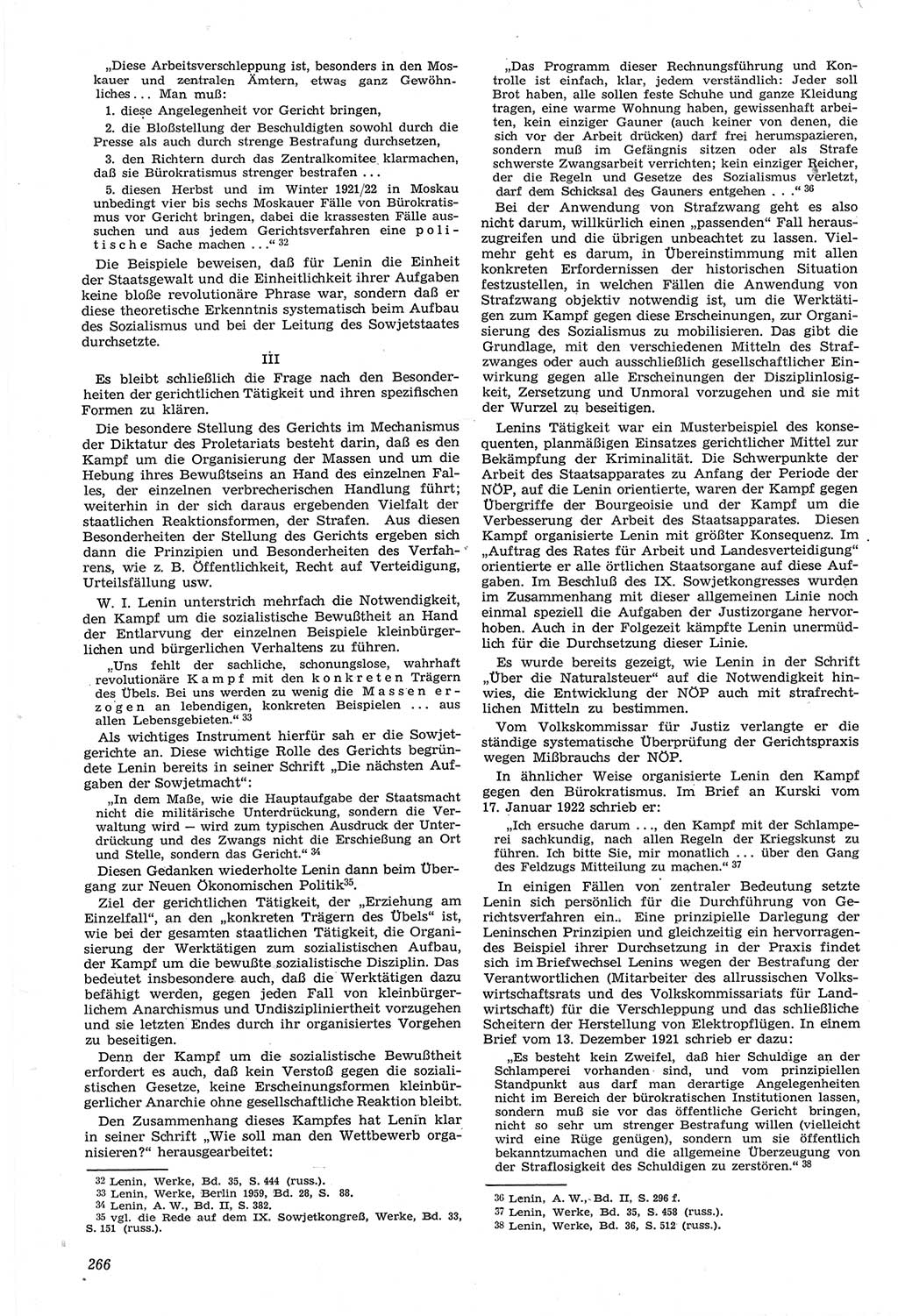 Neue Justiz (NJ), Zeitschrift für Recht und Rechtswissenschaft [Deutsche Demokratische Republik (DDR)], 14. Jahrgang 1960, Seite 266 (NJ DDR 1960, S. 266)