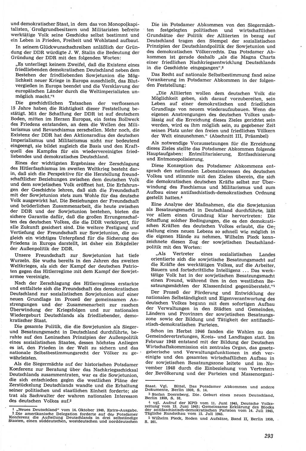 Neue Justiz (NJ), Zeitschrift für Recht und Rechtswissenschaft [Deutsche Demokratische Republik (DDR)], 14. Jahrgang 1960, Seite 293 (NJ DDR 1960, S. 293)