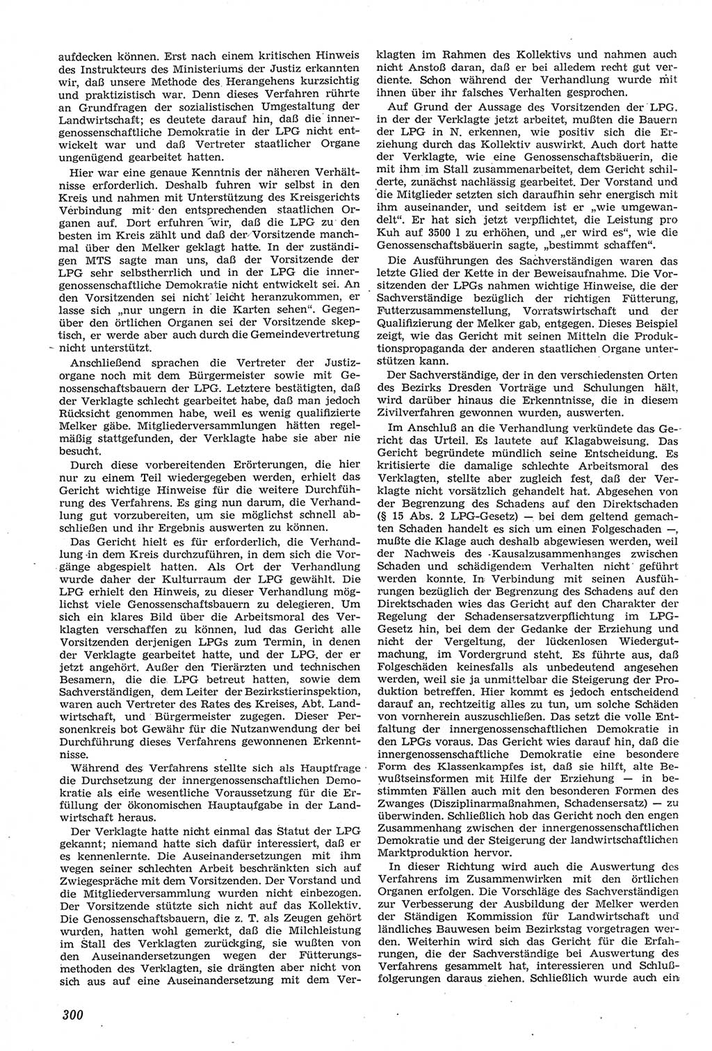 Neue Justiz (NJ), Zeitschrift für Recht und Rechtswissenschaft [Deutsche Demokratische Republik (DDR)], 14. Jahrgang 1960, Seite 300 (NJ DDR 1960, S. 300)