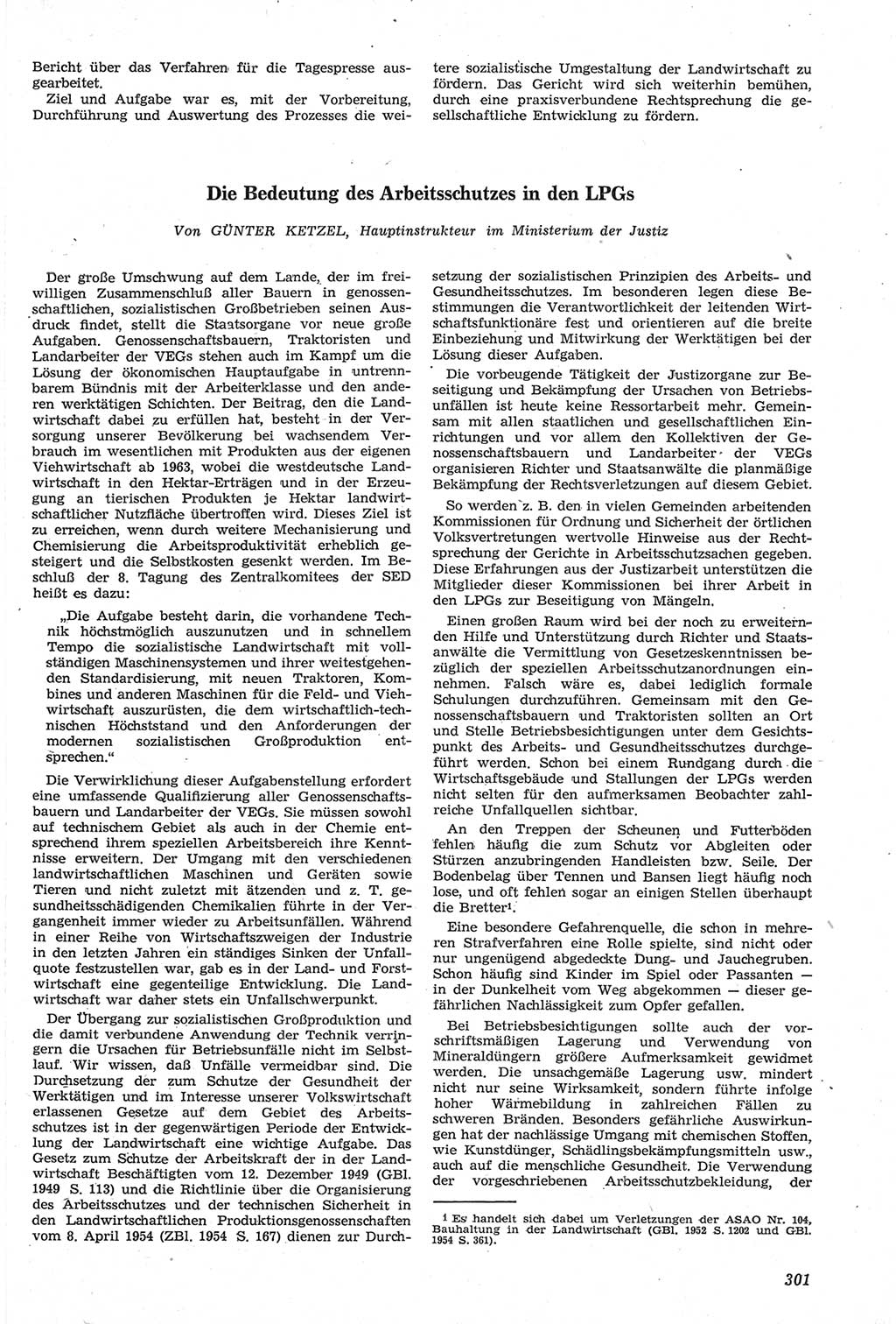 Neue Justiz (NJ), Zeitschrift für Recht und Rechtswissenschaft [Deutsche Demokratische Republik (DDR)], 14. Jahrgang 1960, Seite 301 (NJ DDR 1960, S. 301)