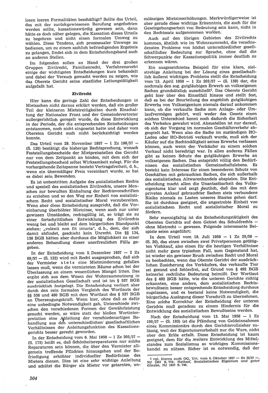 Neue Justiz (NJ), Zeitschrift für Recht und Rechtswissenschaft [Deutsche Demokratische Republik (DDR)], 14. Jahrgang 1960, Seite 304 (NJ DDR 1960, S. 304)