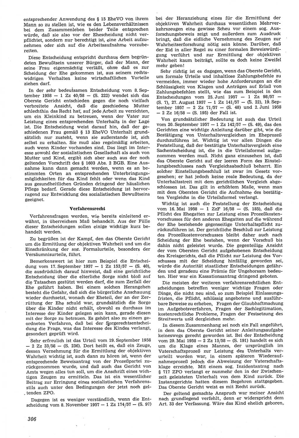 Neue Justiz (NJ), Zeitschrift für Recht und Rechtswissenschaft [Deutsche Demokratische Republik (DDR)], 14. Jahrgang 1960, Seite 306 (NJ DDR 1960, S. 306)