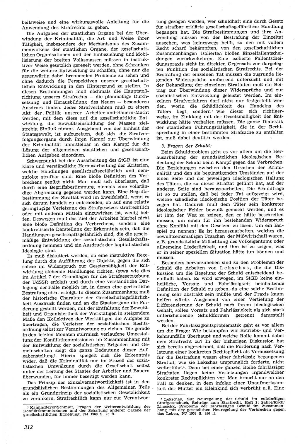 Neue Justiz (NJ), Zeitschrift für Recht und Rechtswissenschaft [Deutsche Demokratische Republik (DDR)], 14. Jahrgang 1960, Seite 312 (NJ DDR 1960, S. 312)