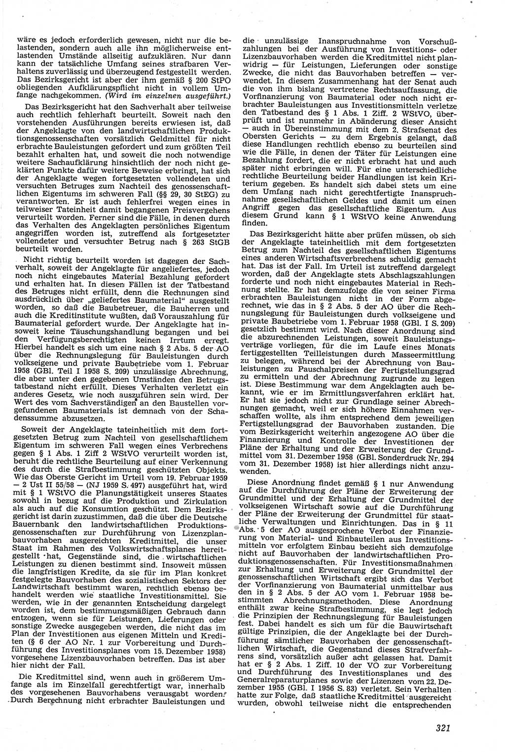 Neue Justiz (NJ), Zeitschrift für Recht und Rechtswissenschaft [Deutsche Demokratische Republik (DDR)], 14. Jahrgang 1960, Seite 321 (NJ DDR 1960, S. 321)