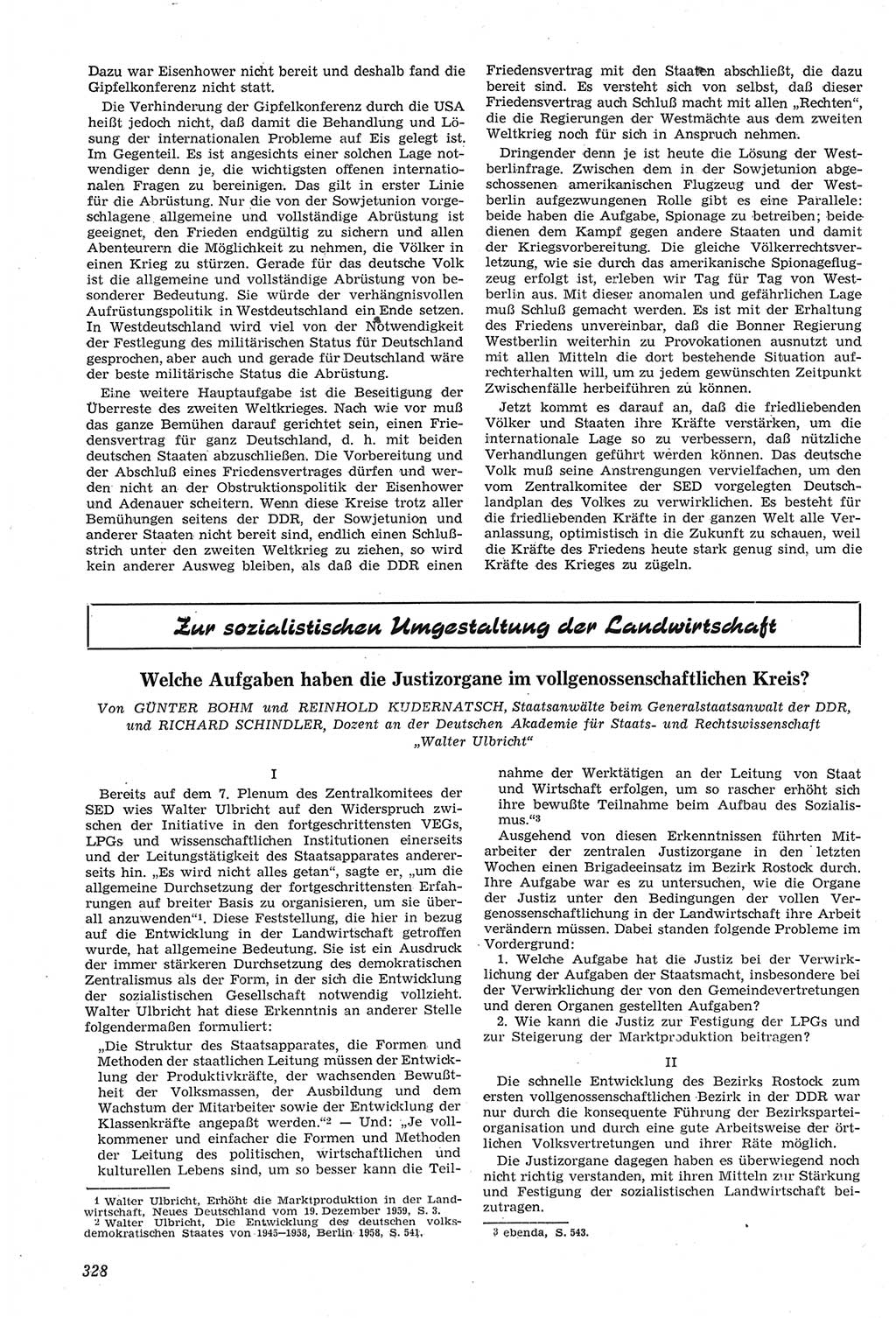 Neue Justiz (NJ), Zeitschrift für Recht und Rechtswissenschaft [Deutsche Demokratische Republik (DDR)], 14. Jahrgang 1960, Seite 328 (NJ DDR 1960, S. 328)