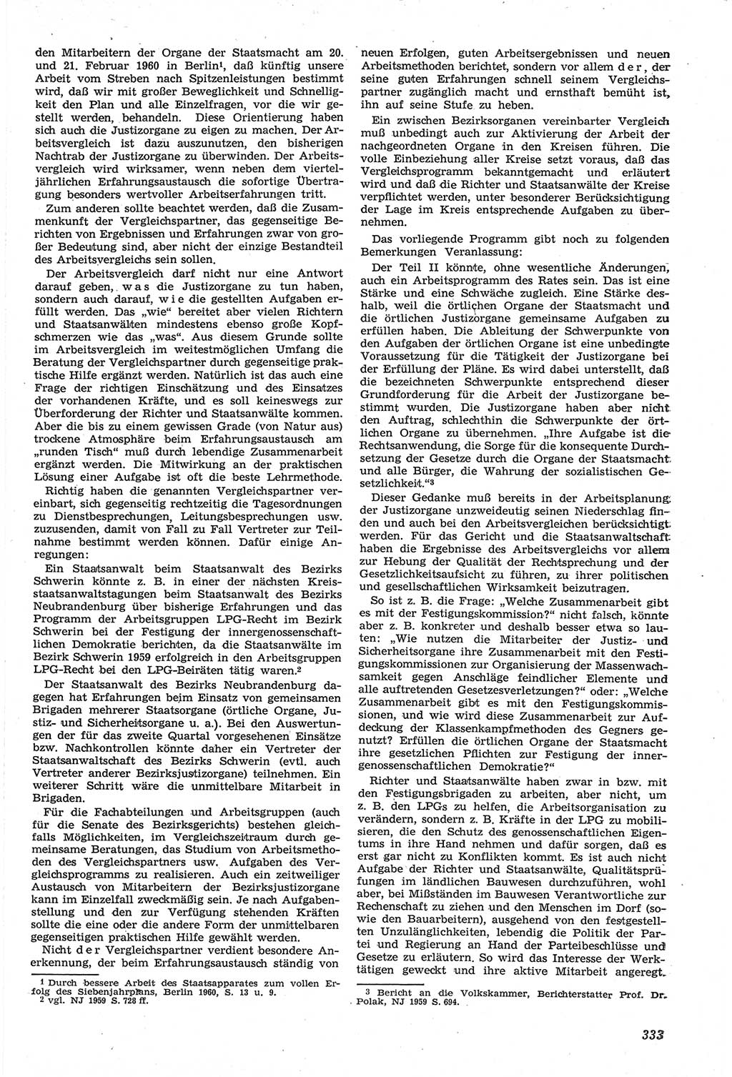 Neue Justiz (NJ), Zeitschrift für Recht und Rechtswissenschaft [Deutsche Demokratische Republik (DDR)], 14. Jahrgang 1960, Seite 333 (NJ DDR 1960, S. 333)