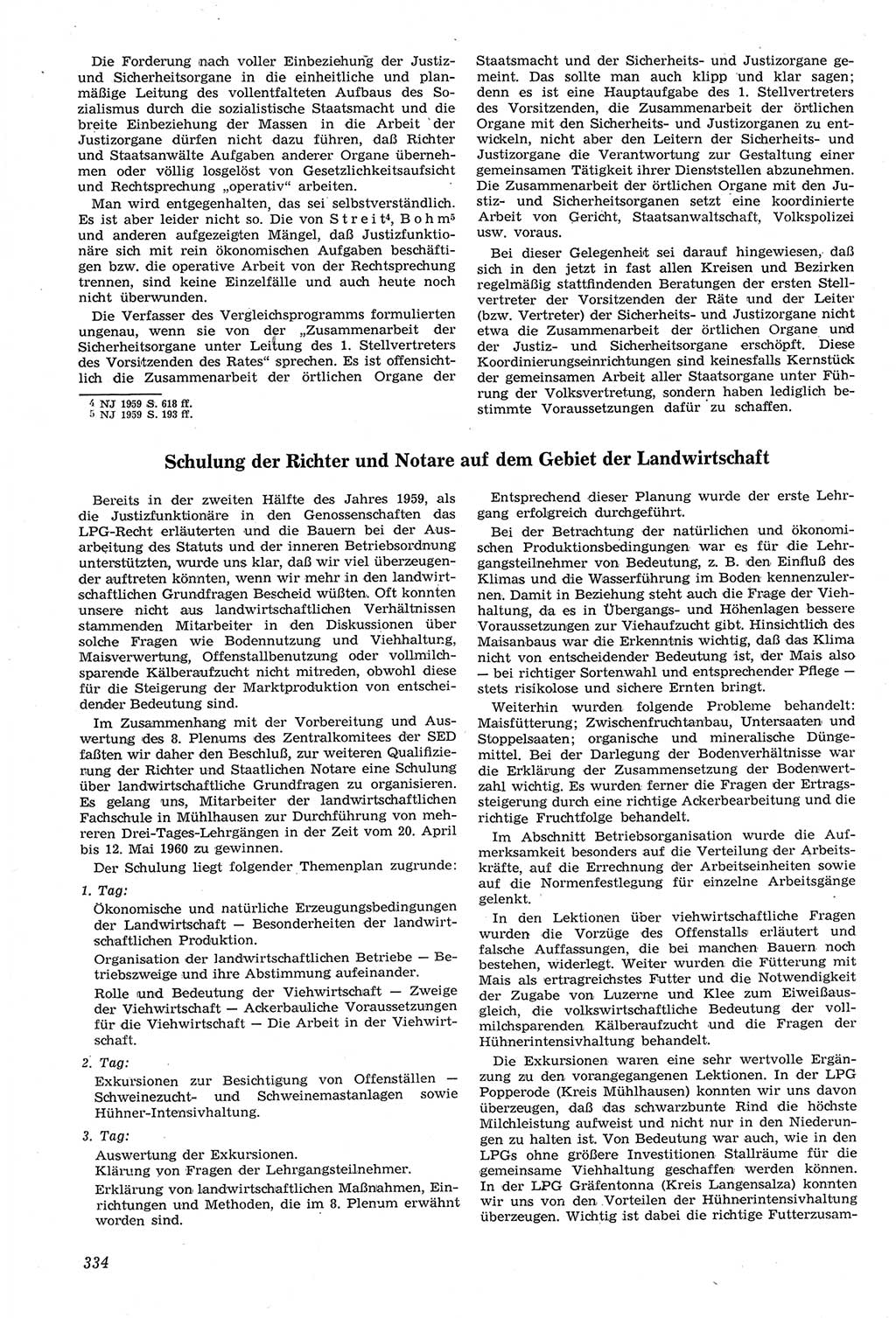 Neue Justiz (NJ), Zeitschrift für Recht und Rechtswissenschaft [Deutsche Demokratische Republik (DDR)], 14. Jahrgang 1960, Seite 334 (NJ DDR 1960, S. 334)