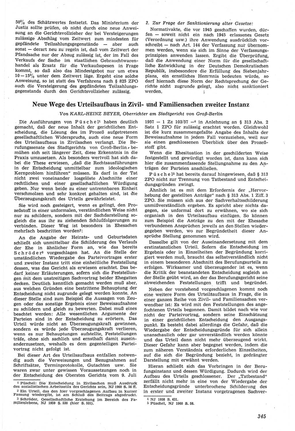 Neue Justiz (NJ), Zeitschrift für Recht und Rechtswissenschaft [Deutsche Demokratische Republik (DDR)], 14. Jahrgang 1960, Seite 345 (NJ DDR 1960, S. 345)