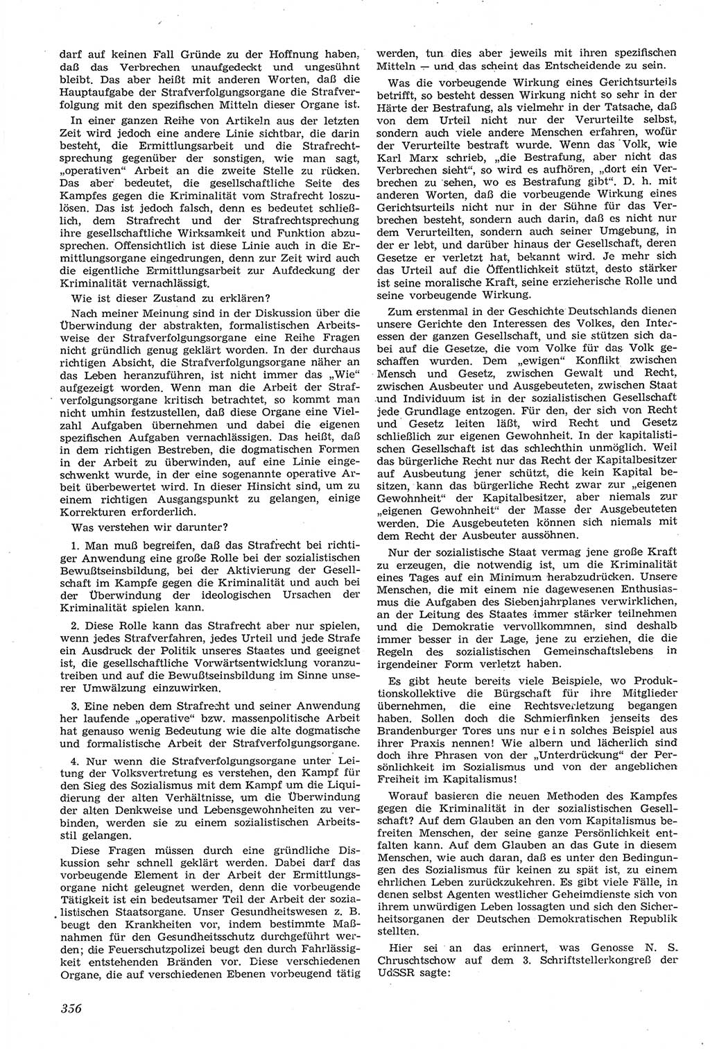 Neue Justiz (NJ), Zeitschrift für Recht und Rechtswissenschaft [Deutsche Demokratische Republik (DDR)], 14. Jahrgang 1960, Seite 356 (NJ DDR 1960, S. 356)