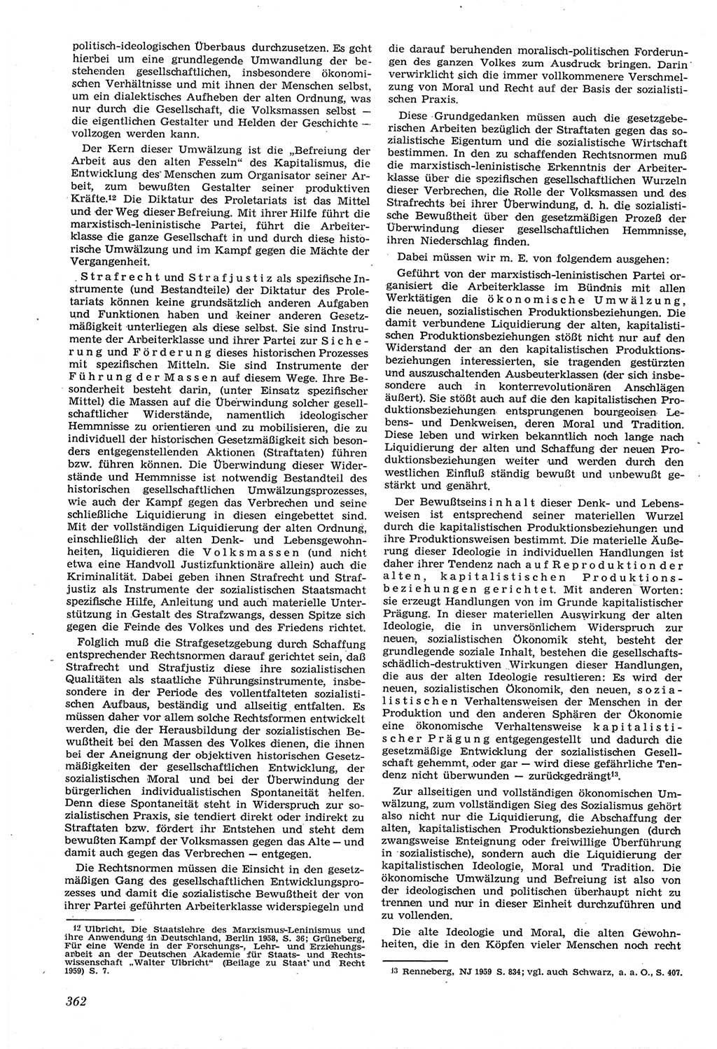 Neue Justiz (NJ), Zeitschrift für Recht und Rechtswissenschaft [Deutsche Demokratische Republik (DDR)], 14. Jahrgang 1960, Seite 362 (NJ DDR 1960, S. 362)