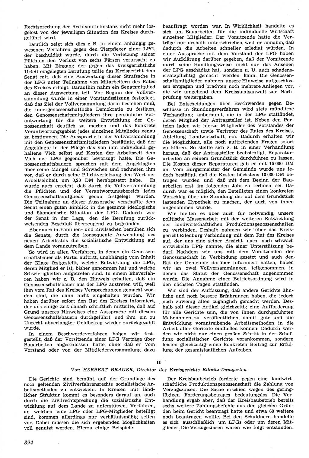 Neue Justiz (NJ), Zeitschrift für Recht und Rechtswissenschaft [Deutsche Demokratische Republik (DDR)], 14. Jahrgang 1960, Seite 394 (NJ DDR 1960, S. 394)