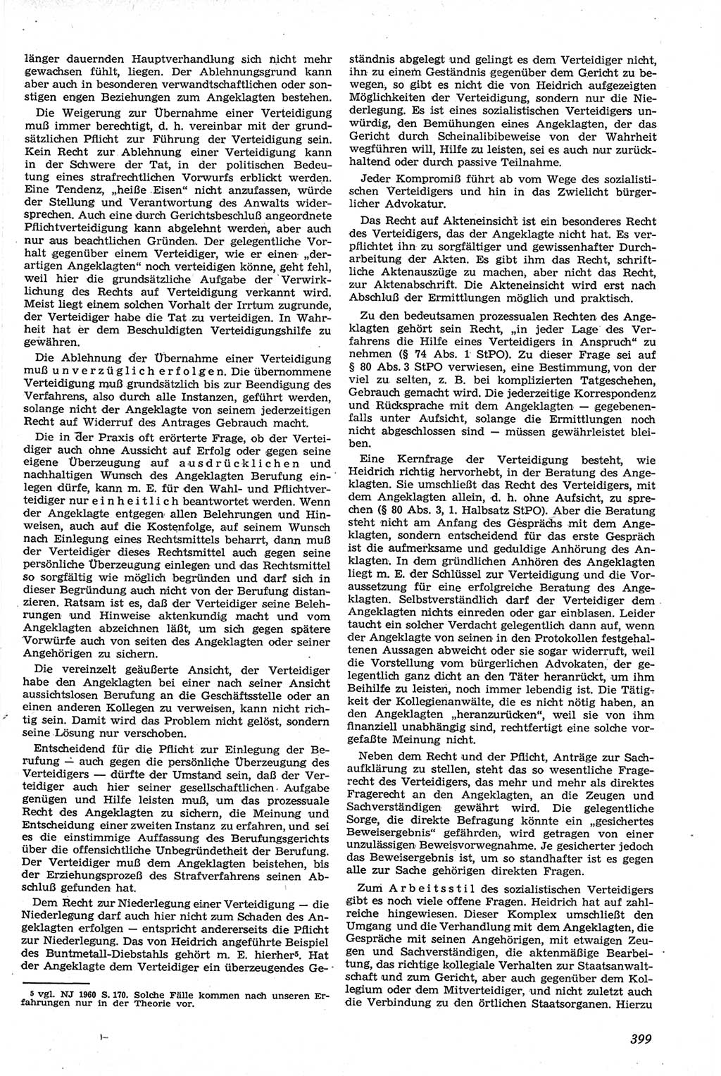 Neue Justiz (NJ), Zeitschrift für Recht und Rechtswissenschaft [Deutsche Demokratische Republik (DDR)], 14. Jahrgang 1960, Seite 399 (NJ DDR 1960, S. 399)