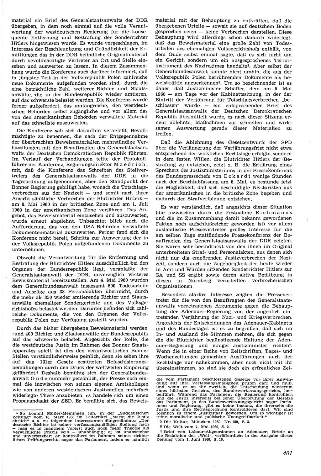 Neue Justiz (NJ), Zeitschrift für Recht und Rechtswissenschaft [Deutsche Demokratische Republik (DDR)], 14. Jahrgang 1960, Seite 401 (NJ DDR 1960, S. 401)