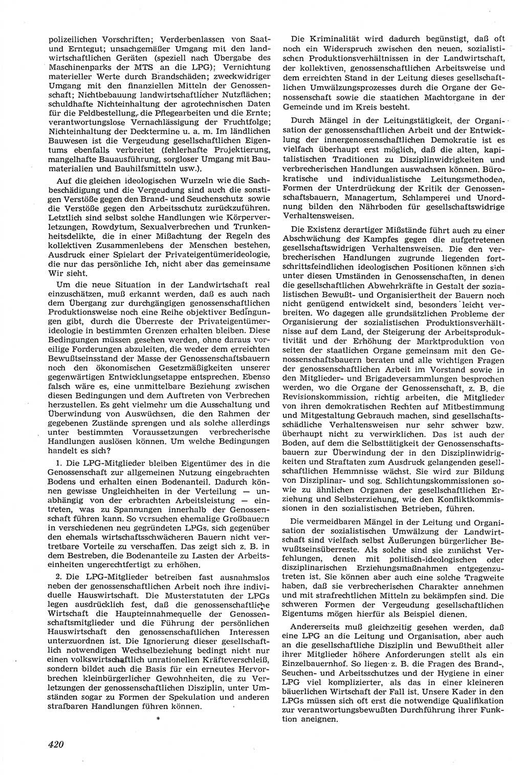 Neue Justiz (NJ), Zeitschrift für Recht und Rechtswissenschaft [Deutsche Demokratische Republik (DDR)], 14. Jahrgang 1960, Seite 420 (NJ DDR 1960, S. 420)