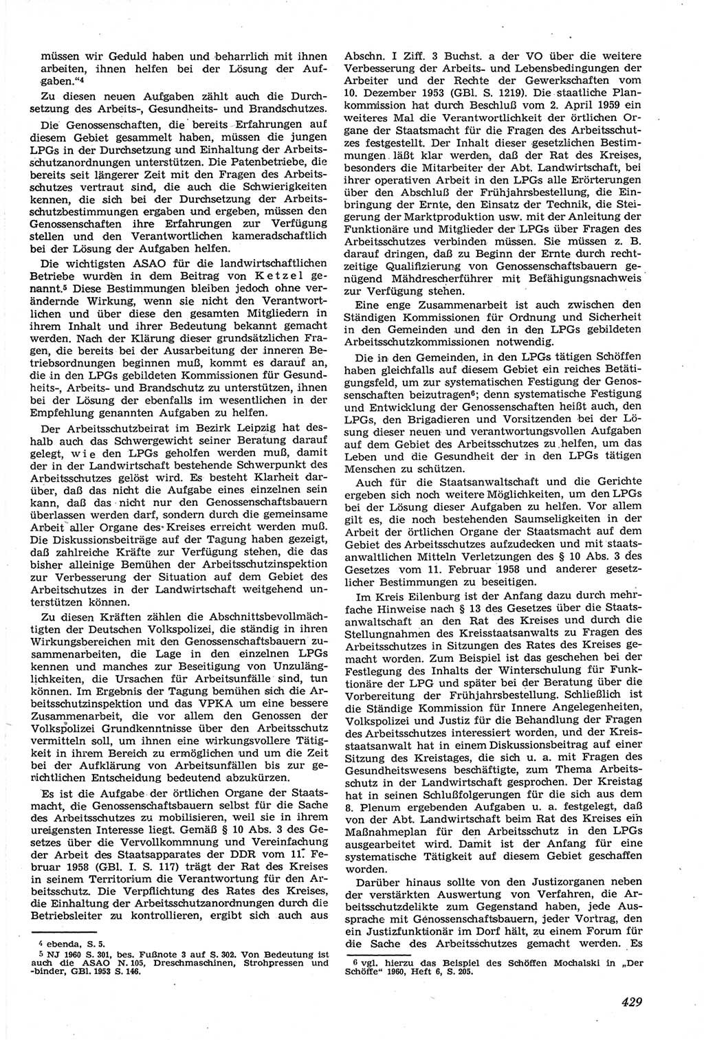 Neue Justiz (NJ), Zeitschrift für Recht und Rechtswissenschaft [Deutsche Demokratische Republik (DDR)], 14. Jahrgang 1960, Seite 429 (NJ DDR 1960, S. 429)