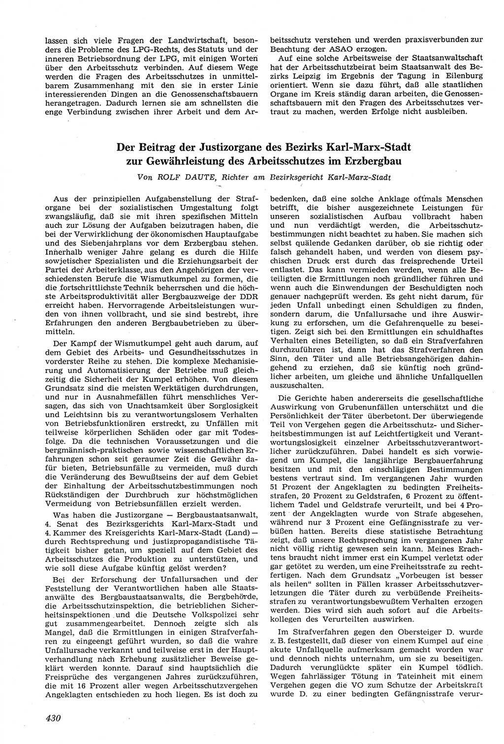 Neue Justiz (NJ), Zeitschrift für Recht und Rechtswissenschaft [Deutsche Demokratische Republik (DDR)], 14. Jahrgang 1960, Seite 430 (NJ DDR 1960, S. 430)