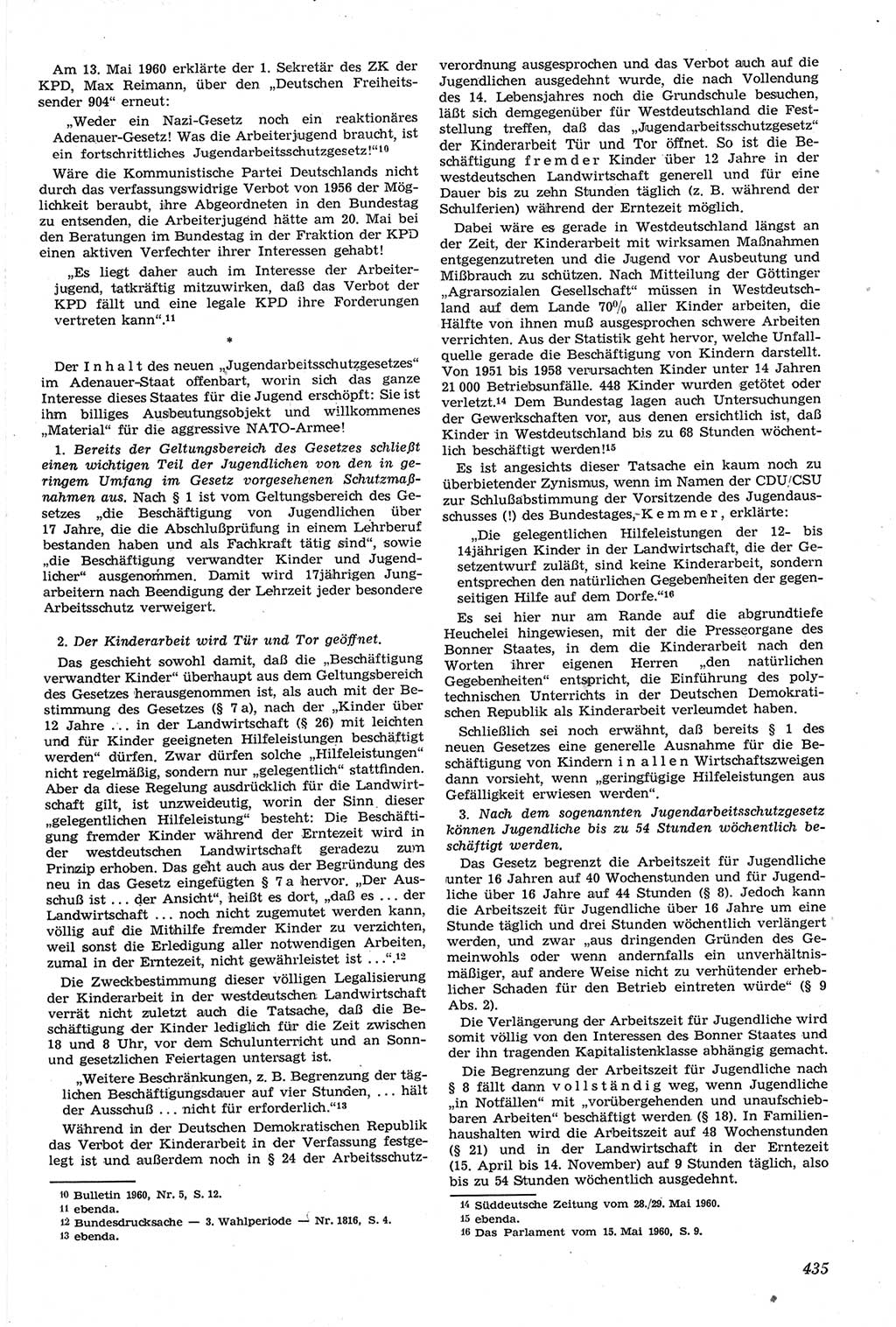 Neue Justiz (NJ), Zeitschrift für Recht und Rechtswissenschaft [Deutsche Demokratische Republik (DDR)], 14. Jahrgang 1960, Seite 435 (NJ DDR 1960, S. 435)