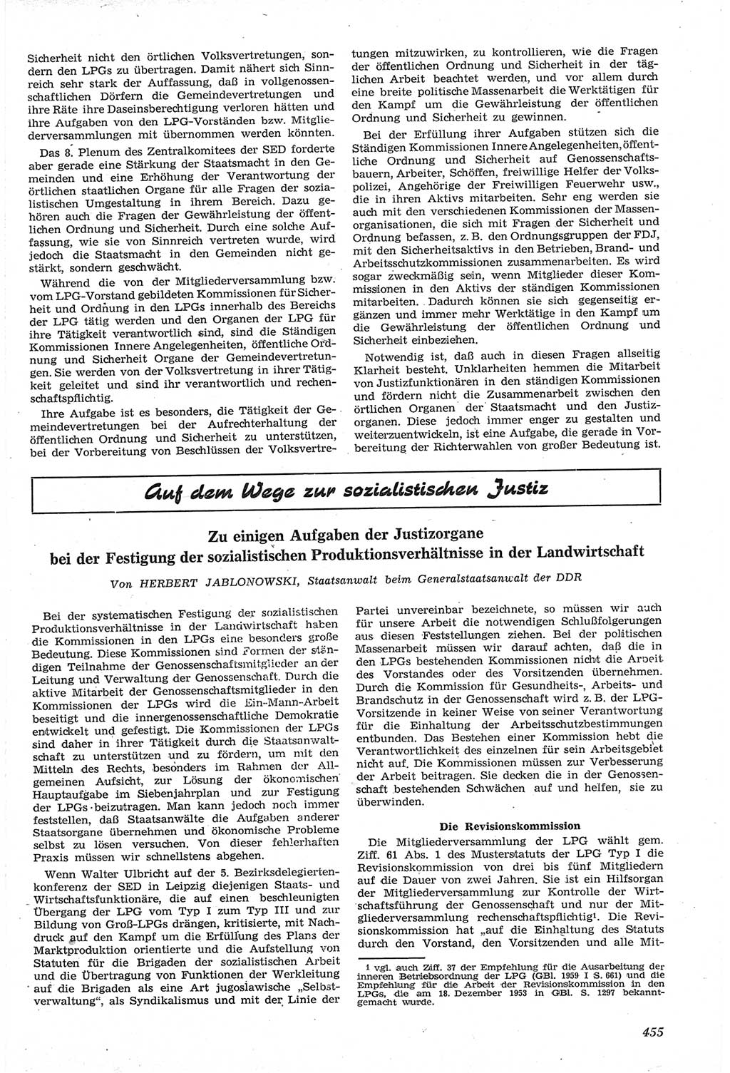 Neue Justiz (NJ), Zeitschrift für Recht und Rechtswissenschaft [Deutsche Demokratische Republik (DDR)], 14. Jahrgang 1960, Seite 455 (NJ DDR 1960, S. 455)