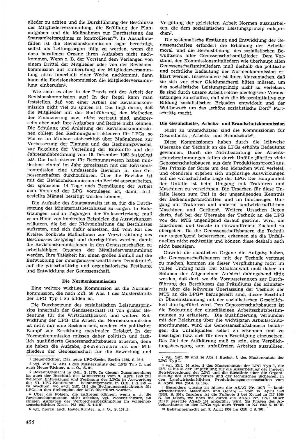 Neue Justiz (NJ), Zeitschrift für Recht und Rechtswissenschaft [Deutsche Demokratische Republik (DDR)], 14. Jahrgang 1960, Seite 456 (NJ DDR 1960, S. 456)