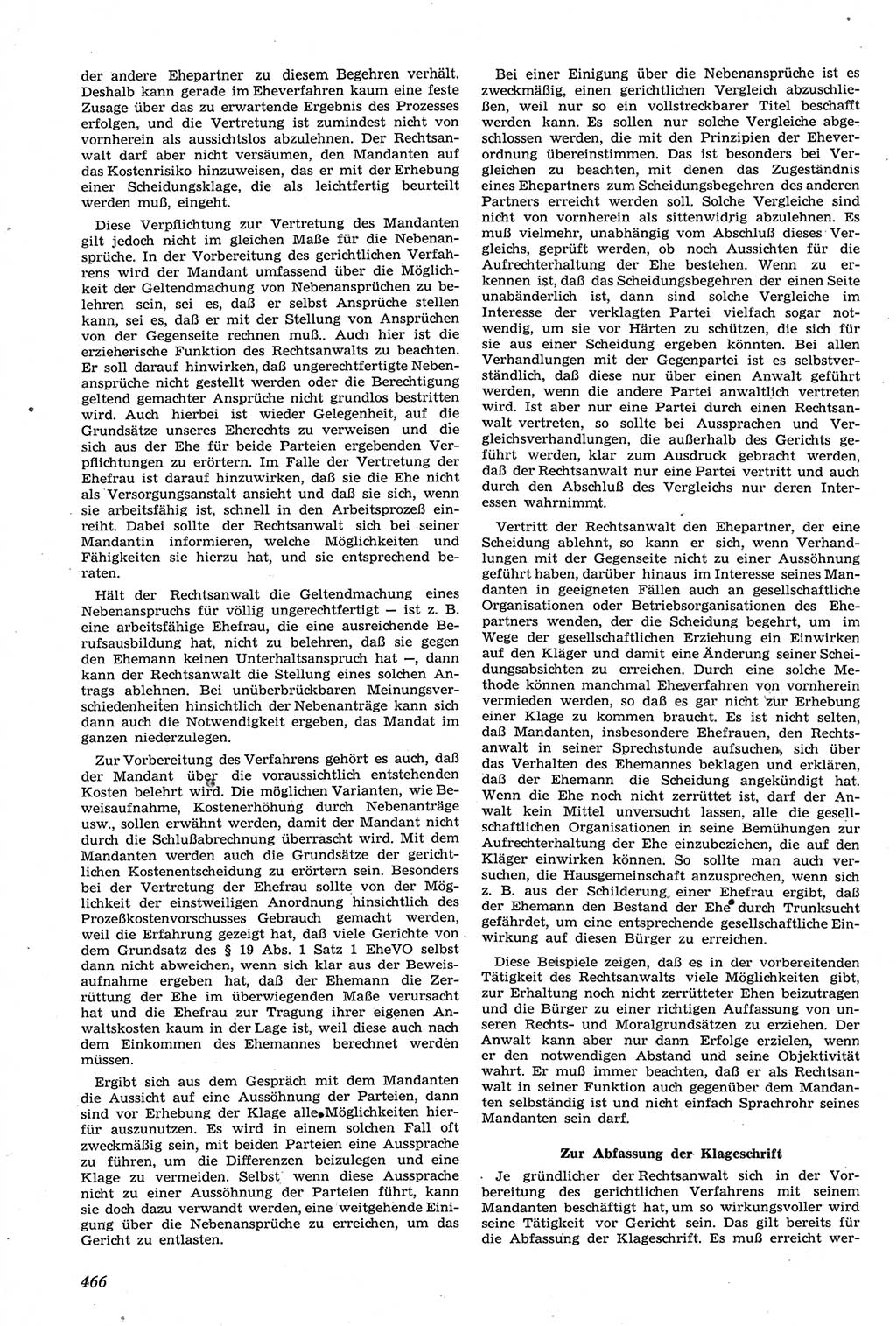 Neue Justiz (NJ), Zeitschrift für Recht und Rechtswissenschaft [Deutsche Demokratische Republik (DDR)], 14. Jahrgang 1960, Seite 466 (NJ DDR 1960, S. 466)