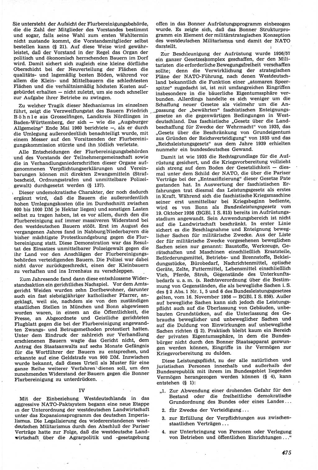 Neue Justiz (NJ), Zeitschrift für Recht und Rechtswissenschaft [Deutsche Demokratische Republik (DDR)], 14. Jahrgang 1960, Seite 475 (NJ DDR 1960, S. 475)