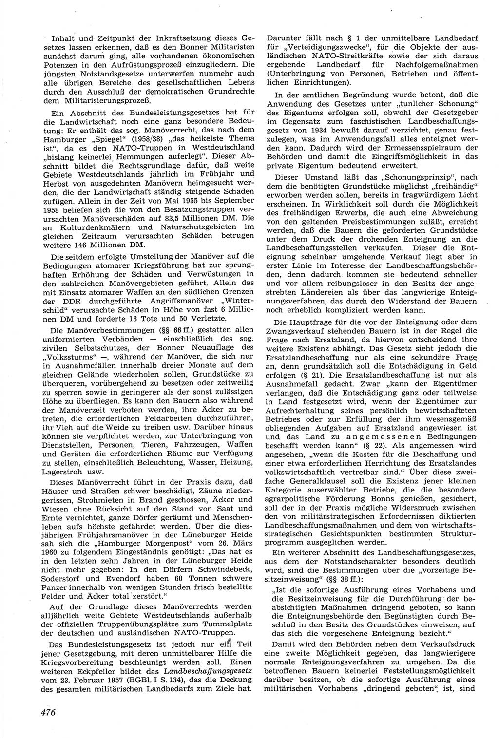 Neue Justiz (NJ), Zeitschrift für Recht und Rechtswissenschaft [Deutsche Demokratische Republik (DDR)], 14. Jahrgang 1960, Seite 476 (NJ DDR 1960, S. 476)