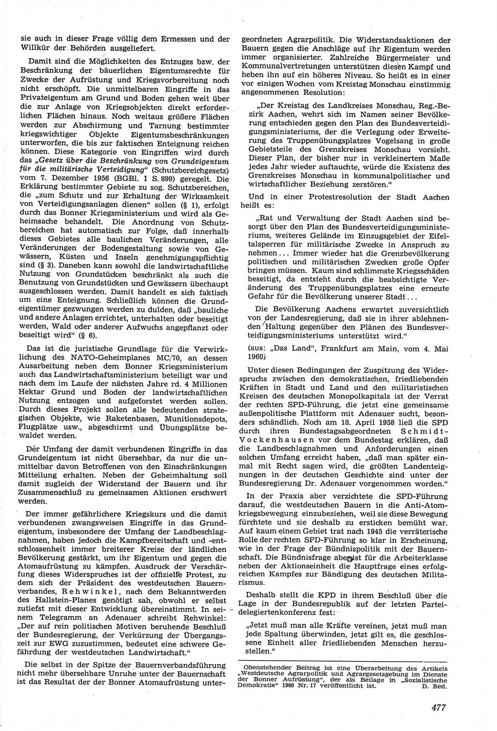 Neue Justiz (NJ), Zeitschrift für Recht und Rechtswissenschaft [Deutsche Demokratische Republik (DDR)], 14. Jahrgang 1960, Seite 477 (NJ DDR 1960, S. 477)