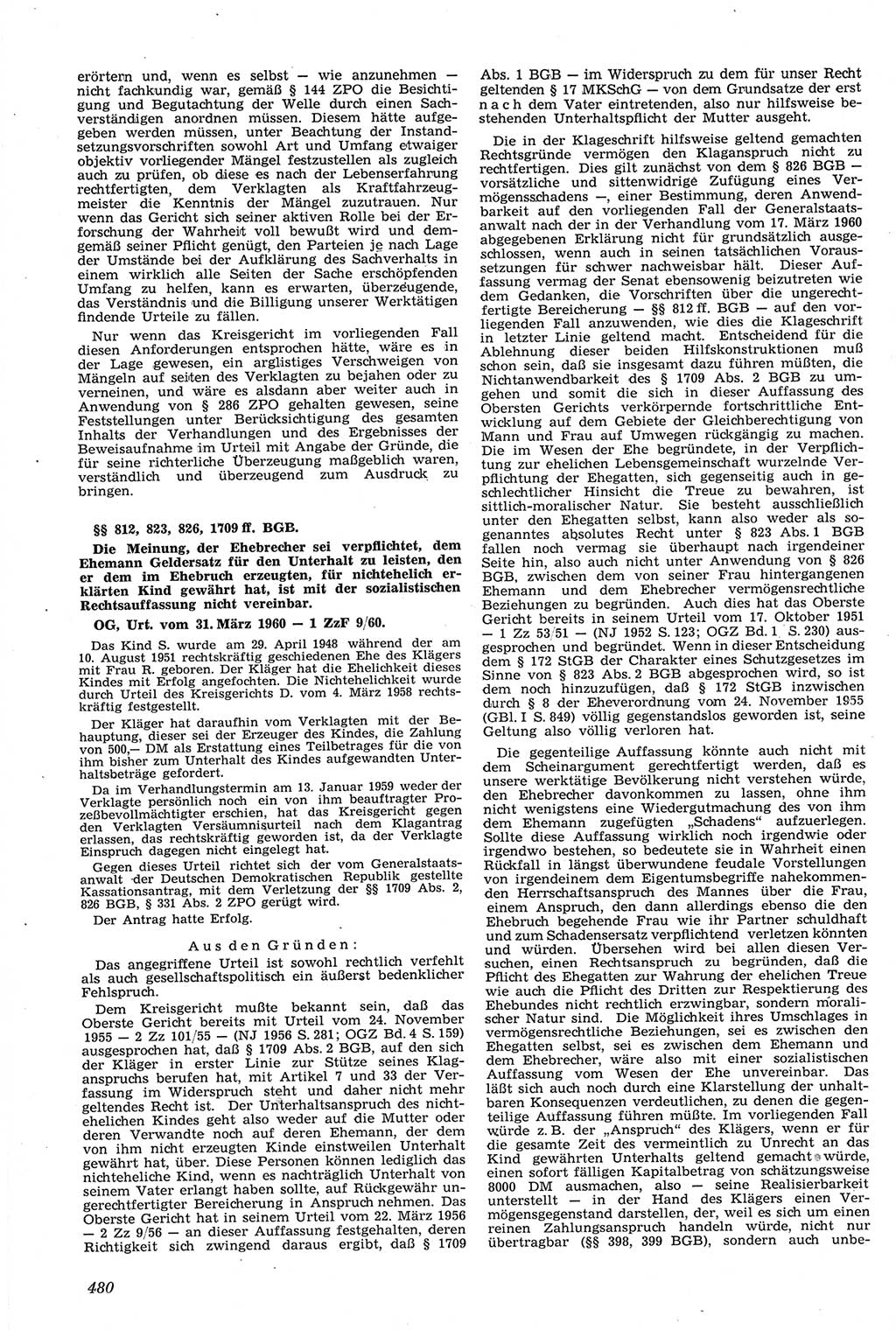 Neue Justiz (NJ), Zeitschrift für Recht und Rechtswissenschaft [Deutsche Demokratische Republik (DDR)], 14. Jahrgang 1960, Seite 480 (NJ DDR 1960, S. 480)