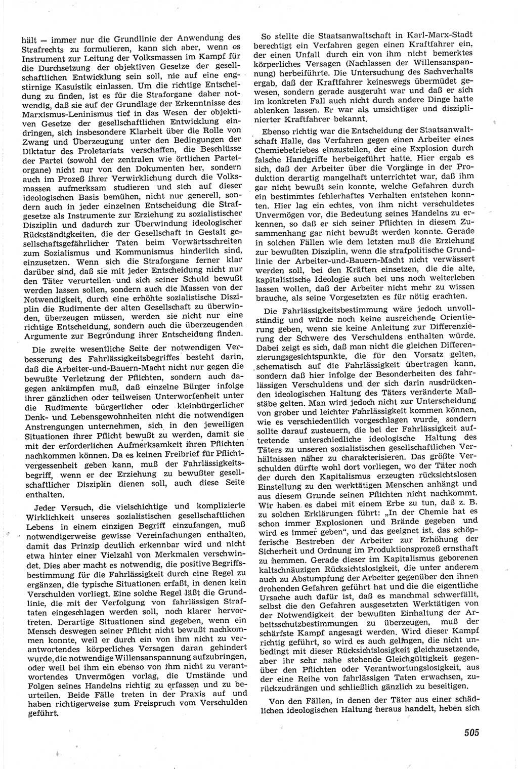 Neue Justiz (NJ), Zeitschrift für Recht und Rechtswissenschaft [Deutsche Demokratische Republik (DDR)], 14. Jahrgang 1960, Seite 505 (NJ DDR 1960, S. 505)