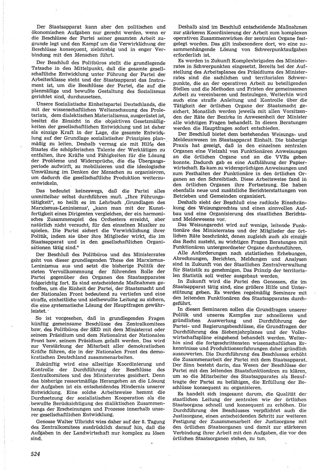 Neue Justiz (NJ), Zeitschrift für Recht und Rechtswissenschaft [Deutsche Demokratische Republik (DDR)], 14. Jahrgang 1960, Seite 524 (NJ DDR 1960, S. 524)