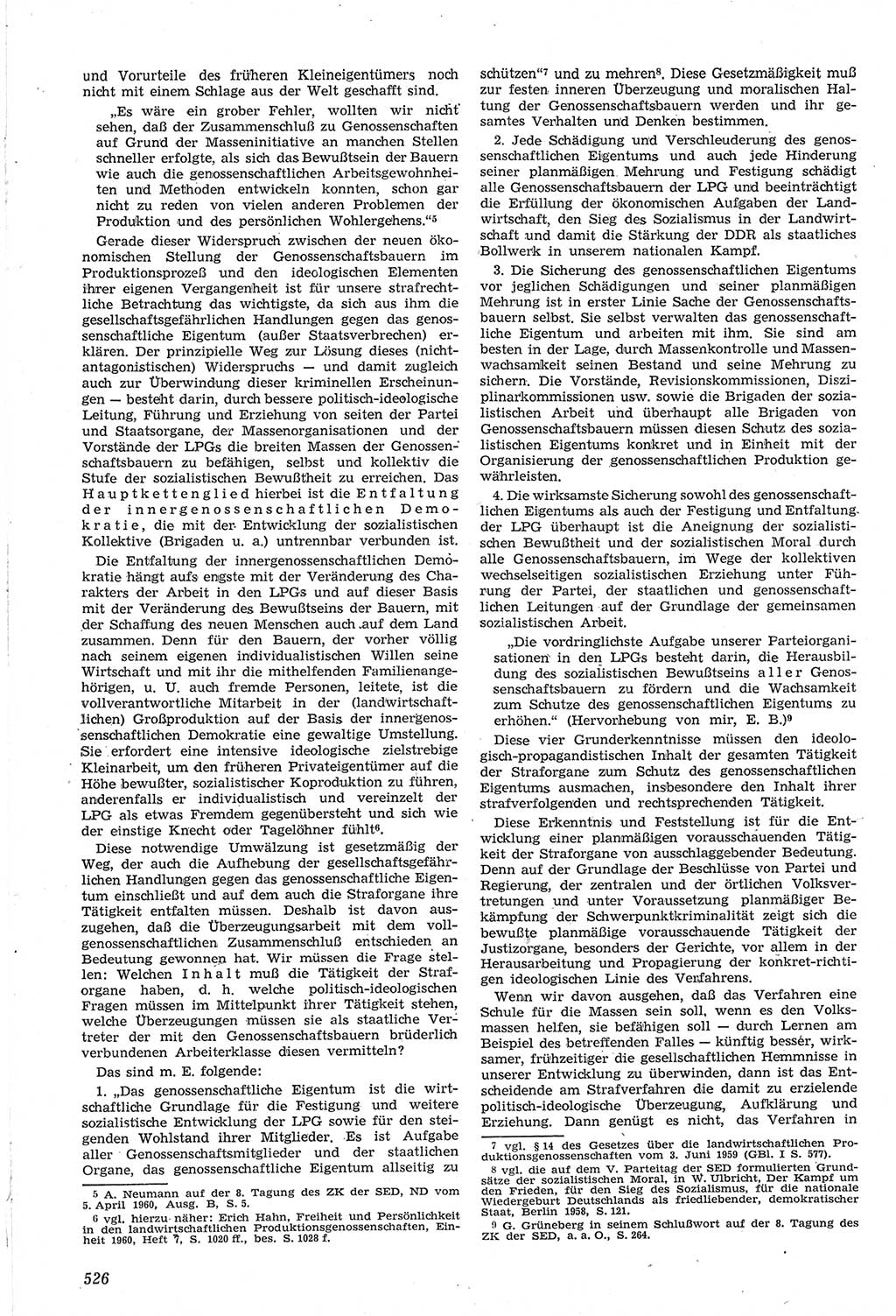 Neue Justiz (NJ), Zeitschrift für Recht und Rechtswissenschaft [Deutsche Demokratische Republik (DDR)], 14. Jahrgang 1960, Seite 526 (NJ DDR 1960, S. 526)