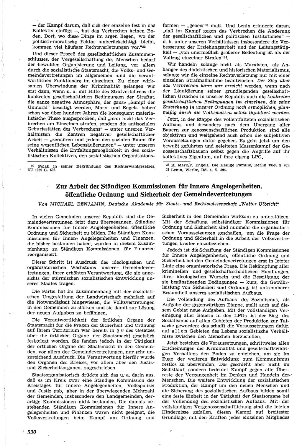 Neue Justiz (NJ), Zeitschrift für Recht und Rechtswissenschaft [Deutsche Demokratische Republik (DDR)], 14. Jahrgang 1960, Seite 530 (NJ DDR 1960, S. 530)