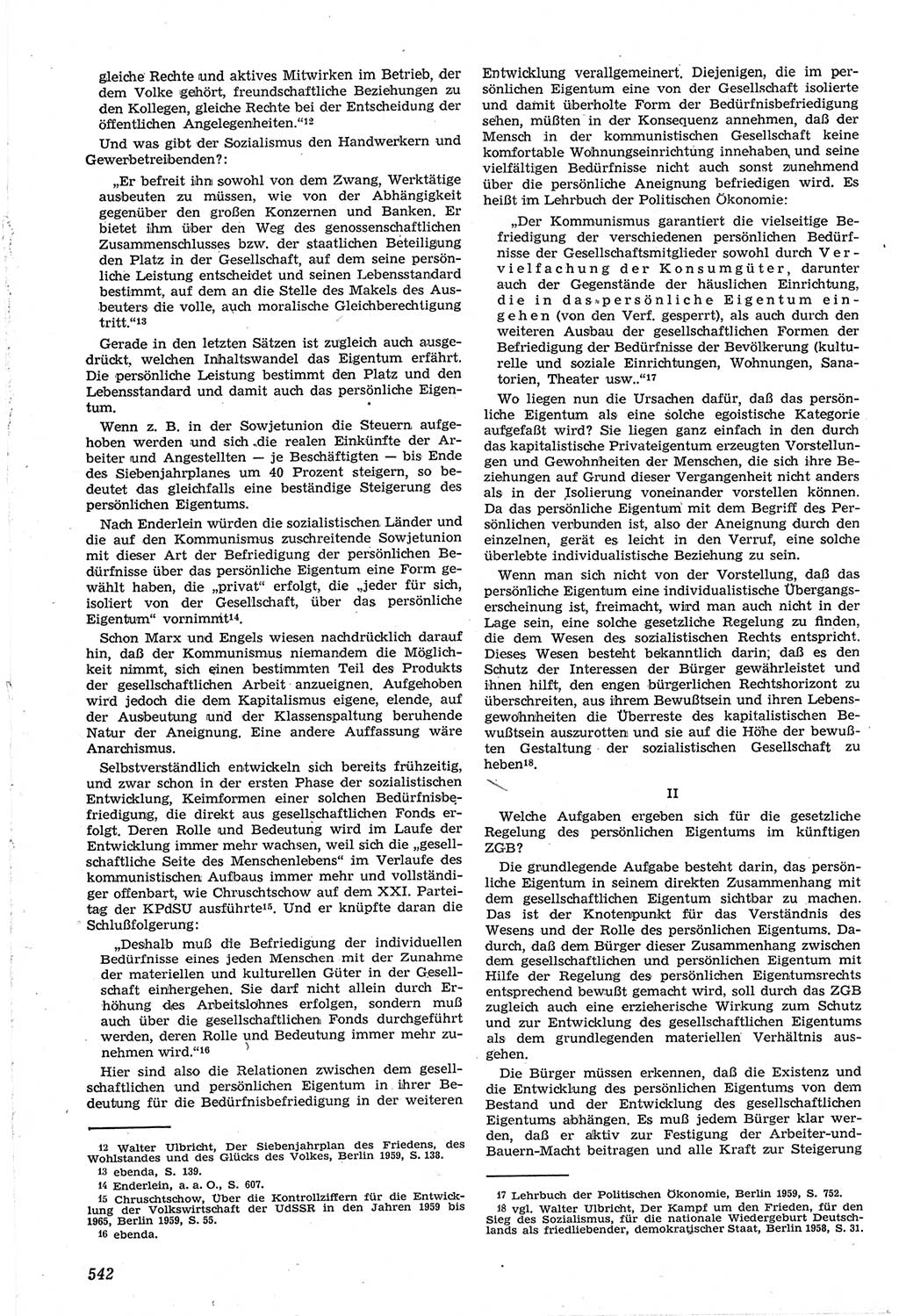 Neue Justiz (NJ), Zeitschrift für Recht und Rechtswissenschaft [Deutsche Demokratische Republik (DDR)], 14. Jahrgang 1960, Seite 542 (NJ DDR 1960, S. 542)