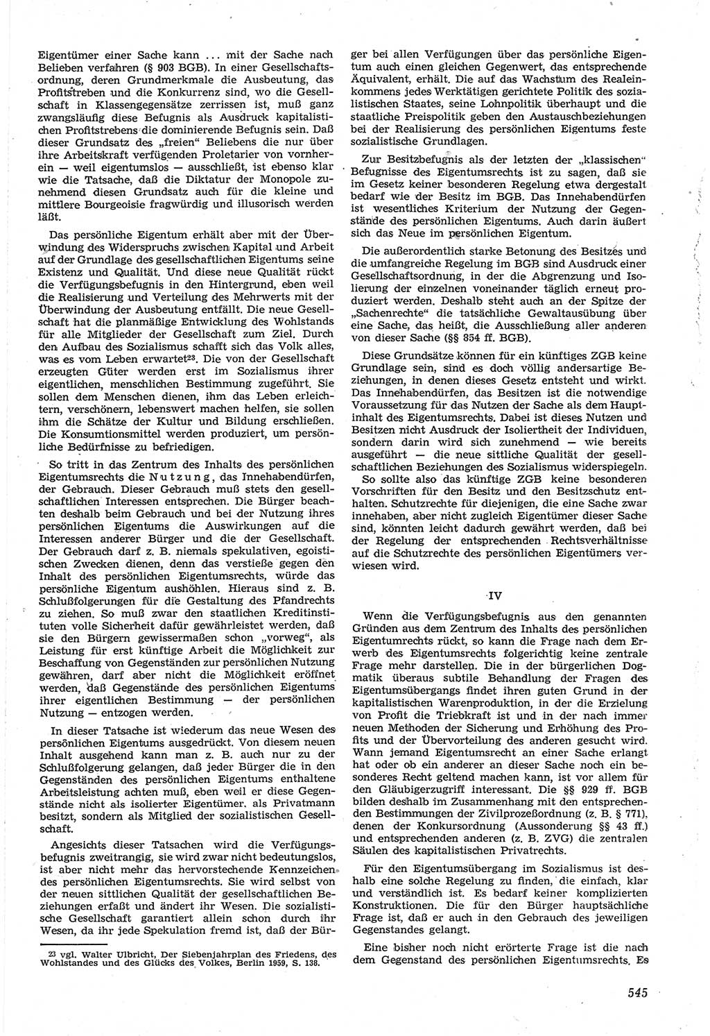 Neue Justiz (NJ), Zeitschrift für Recht und Rechtswissenschaft [Deutsche Demokratische Republik (DDR)], 14. Jahrgang 1960, Seite 545 (NJ DDR 1960, S. 545)