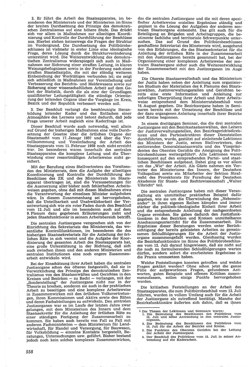 Neue Justiz (NJ), Zeitschrift für Recht und Rechtswissenschaft [Deutsche Demokratische Republik (DDR)], 14. Jahrgang 1960, Seite 558 (NJ DDR 1960, S. 558)