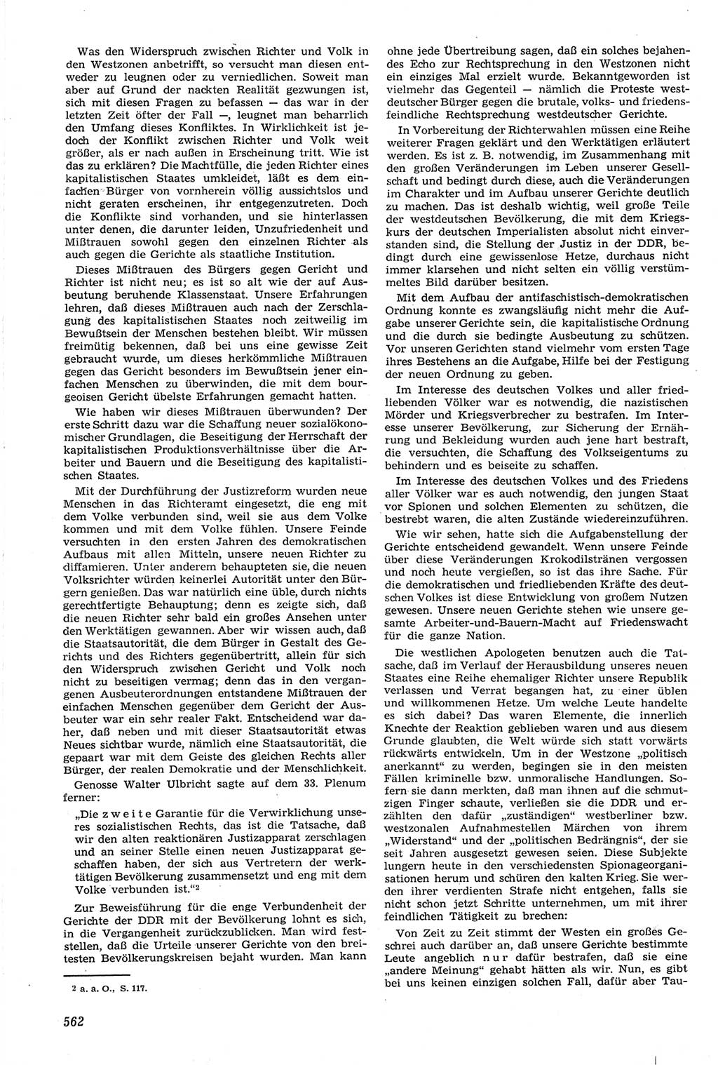 Neue Justiz (NJ), Zeitschrift für Recht und Rechtswissenschaft [Deutsche Demokratische Republik (DDR)], 14. Jahrgang 1960, Seite 562 (NJ DDR 1960, S. 562)