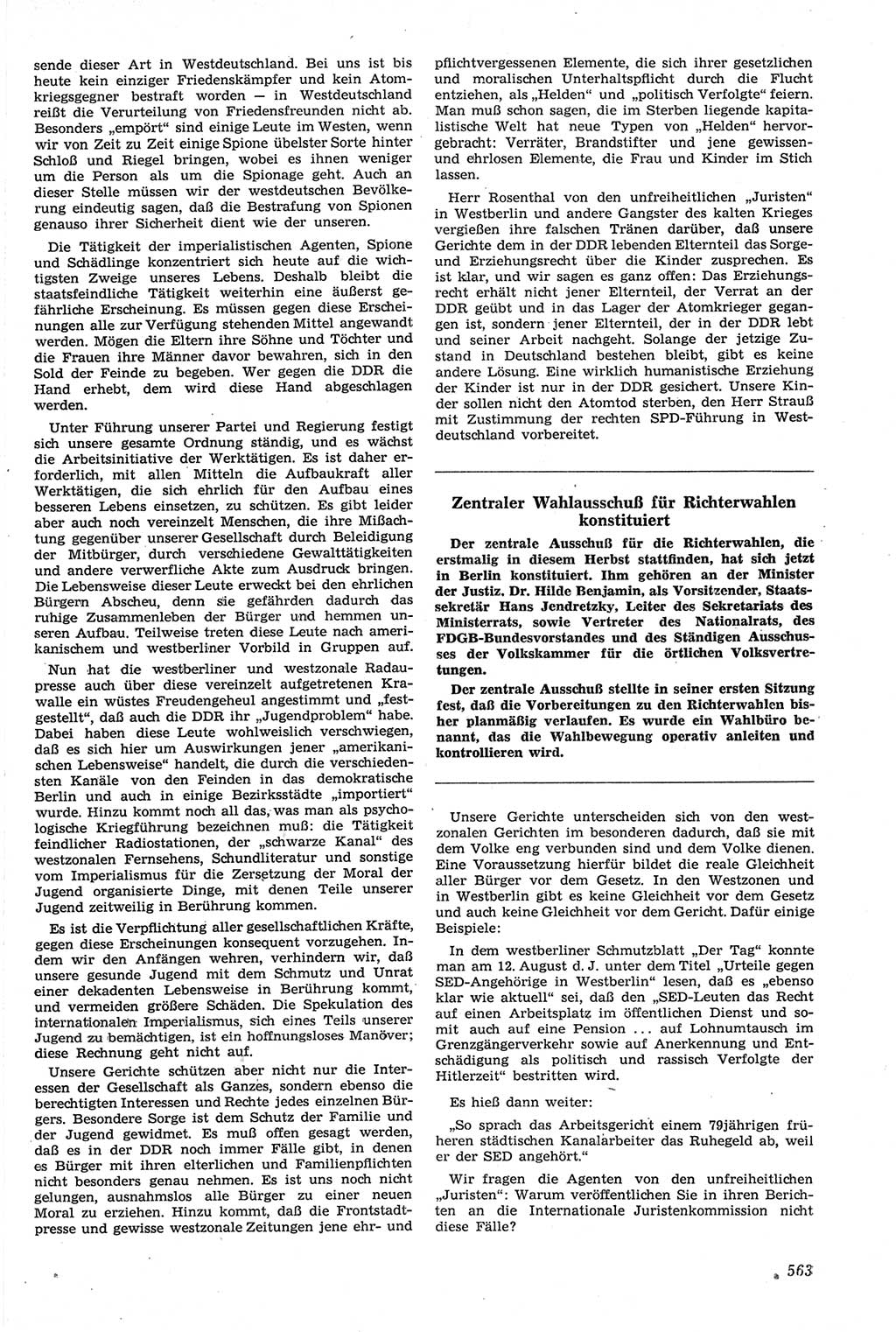 Neue Justiz (NJ), Zeitschrift für Recht und Rechtswissenschaft [Deutsche Demokratische Republik (DDR)], 14. Jahrgang 1960, Seite 563 (NJ DDR 1960, S. 563)