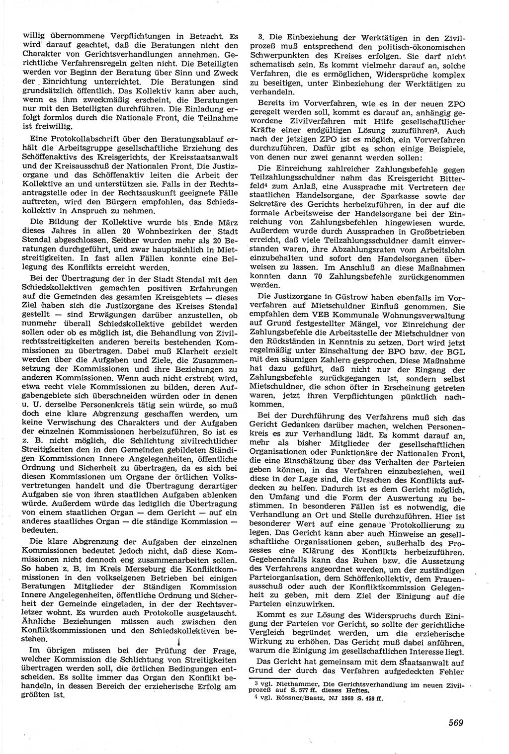 Neue Justiz (NJ), Zeitschrift für Recht und Rechtswissenschaft [Deutsche Demokratische Republik (DDR)], 14. Jahrgang 1960, Seite 569 (NJ DDR 1960, S. 569)