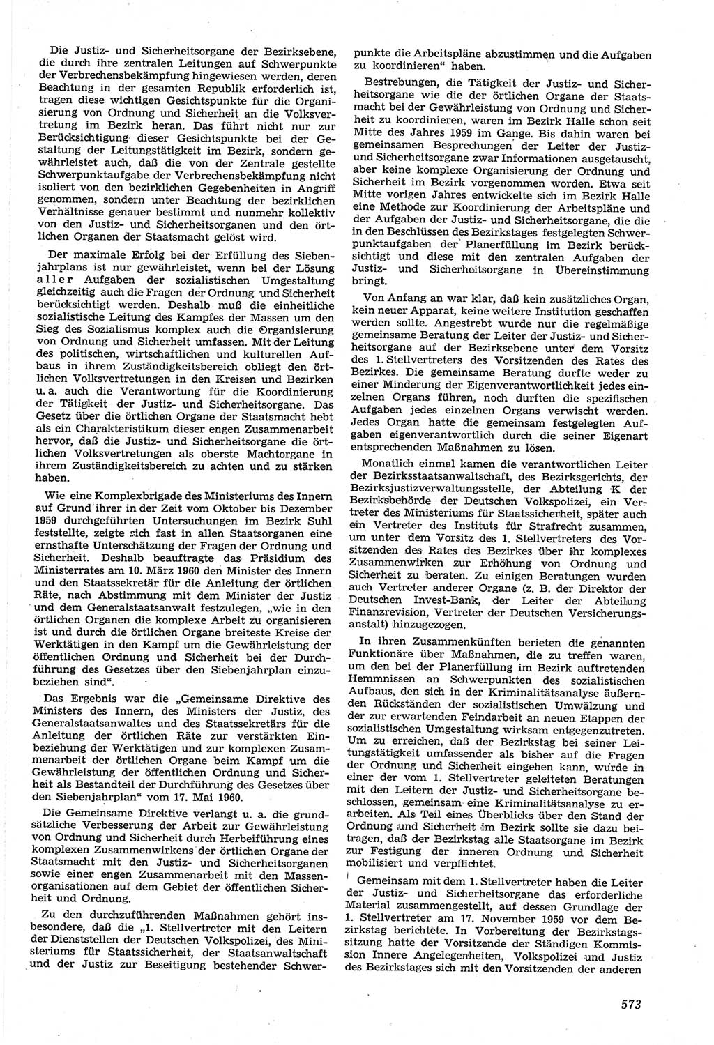 Neue Justiz (NJ), Zeitschrift für Recht und Rechtswissenschaft [Deutsche Demokratische Republik (DDR)], 14. Jahrgang 1960, Seite 573 (NJ DDR 1960, S. 573)