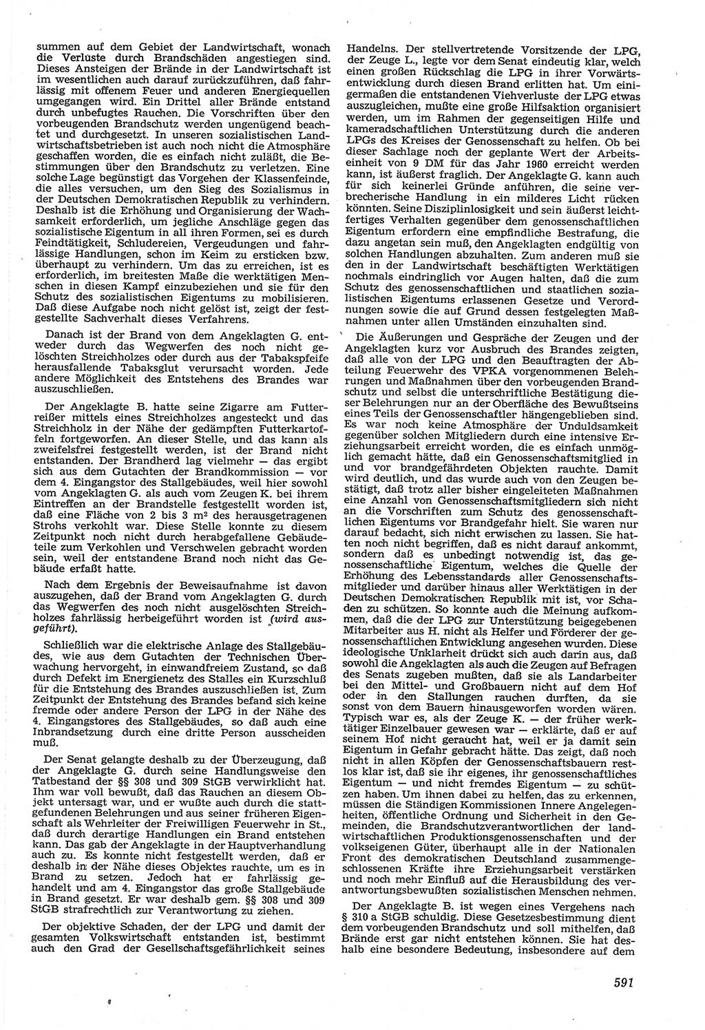 Neue Justiz (NJ), Zeitschrift für Recht und Rechtswissenschaft [Deutsche Demokratische Republik (DDR)], 14. Jahrgang 1960, Seite 591 (NJ DDR 1960, S. 591)
