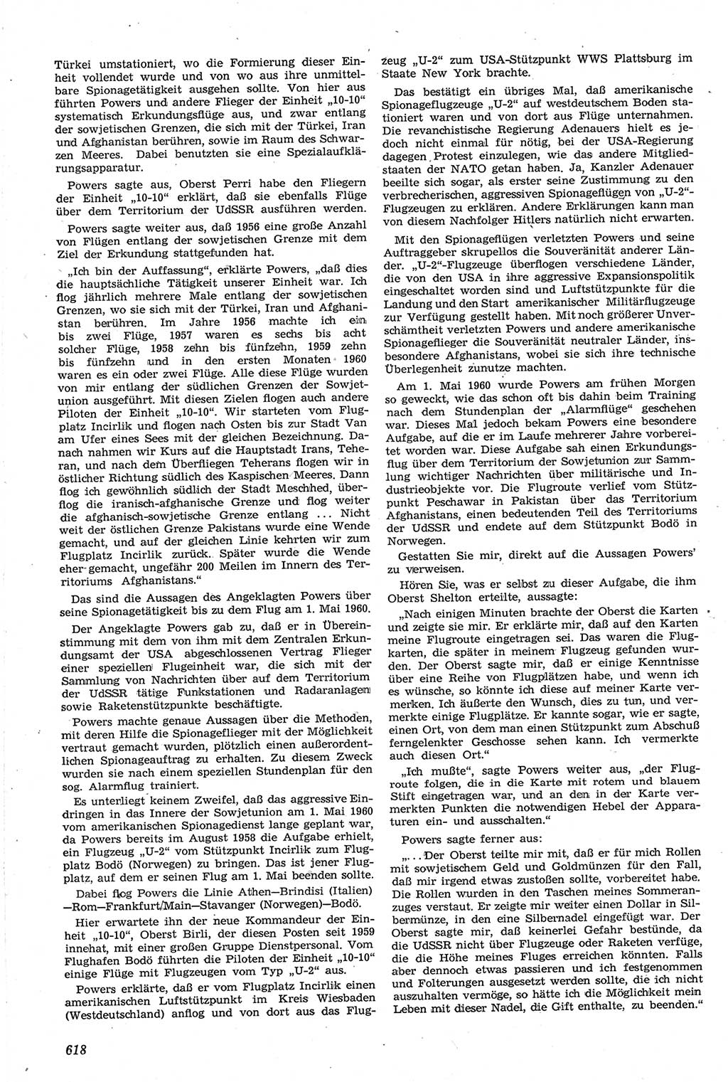 Neue Justiz (NJ), Zeitschrift für Recht und Rechtswissenschaft [Deutsche Demokratische Republik (DDR)], 14. Jahrgang 1960, Seite 618 (NJ DDR 1960, S. 618)