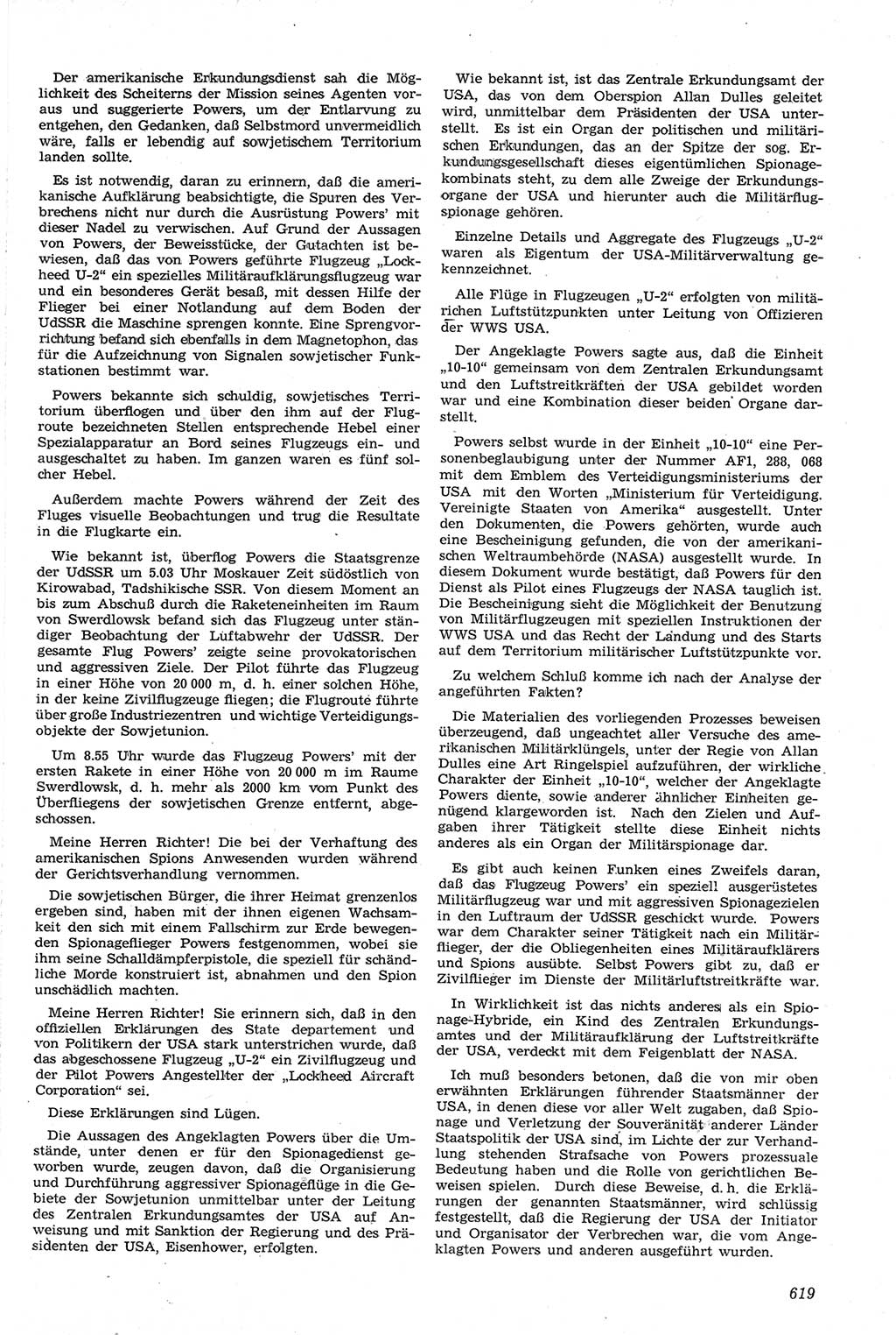 Neue Justiz (NJ), Zeitschrift für Recht und Rechtswissenschaft [Deutsche Demokratische Republik (DDR)], 14. Jahrgang 1960, Seite 619 (NJ DDR 1960, S. 619)